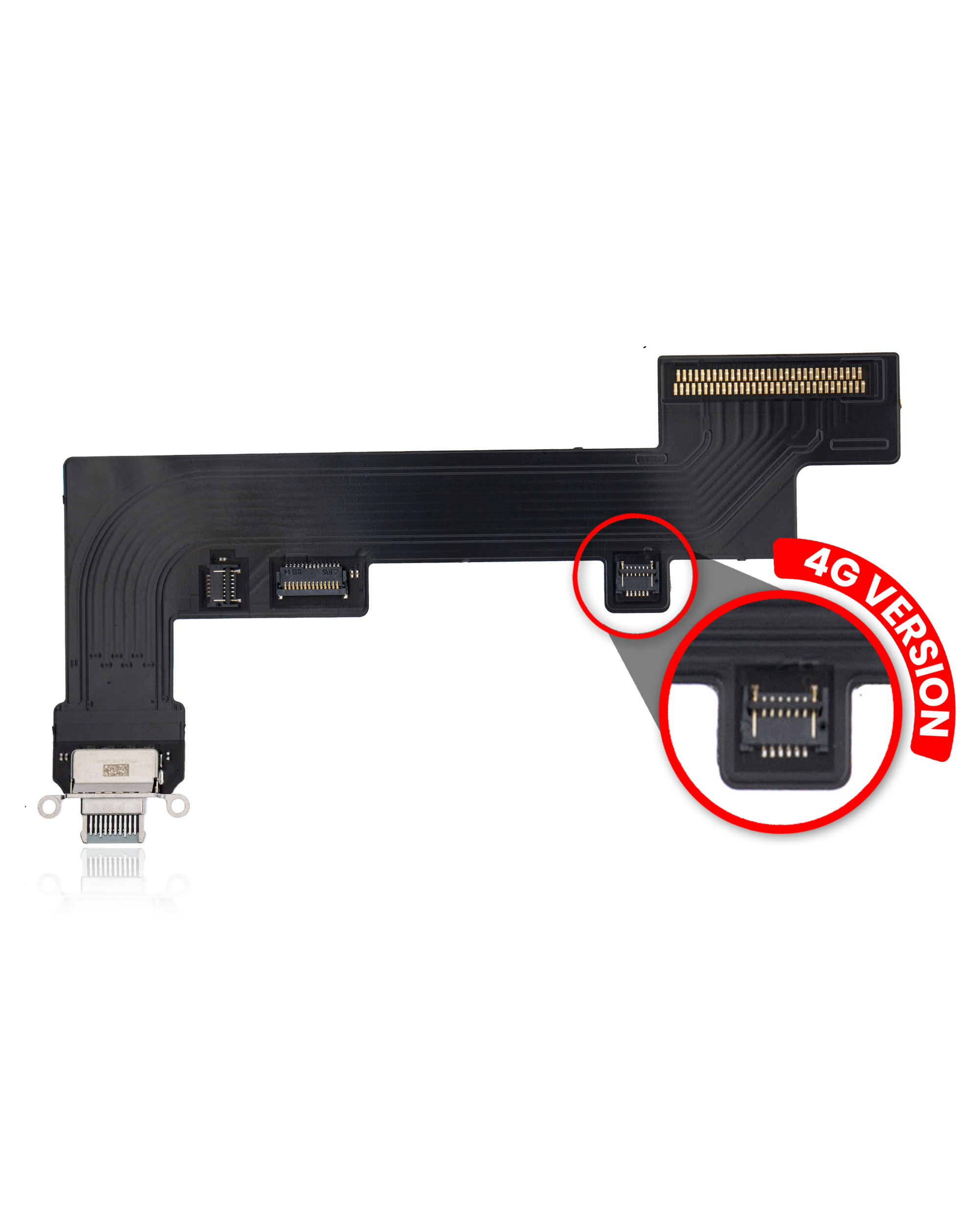 Charging Port Flex Cable Compatible For Ipad Air 4 (Cellular) (Aftermarket Plus) (Sky Blue)