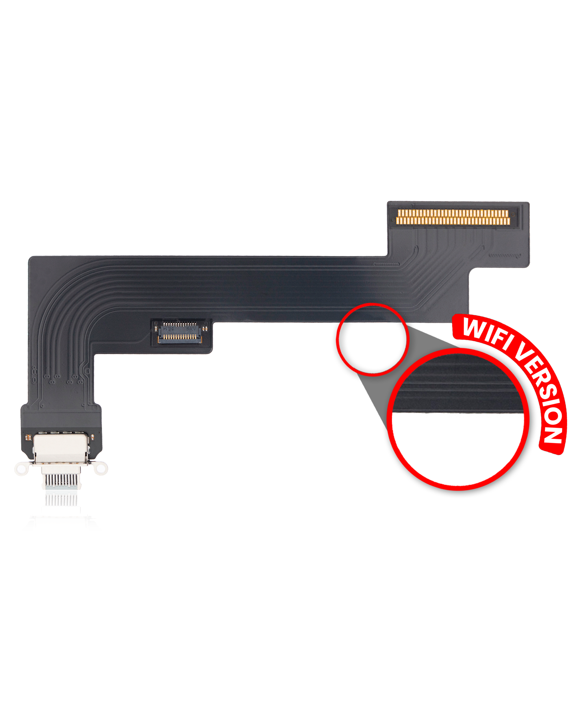 Charging Port Flex Cable Compatible For Ipad Air 4 (Wifi Only) (Aftermarket Plus) (Sky Blue)
