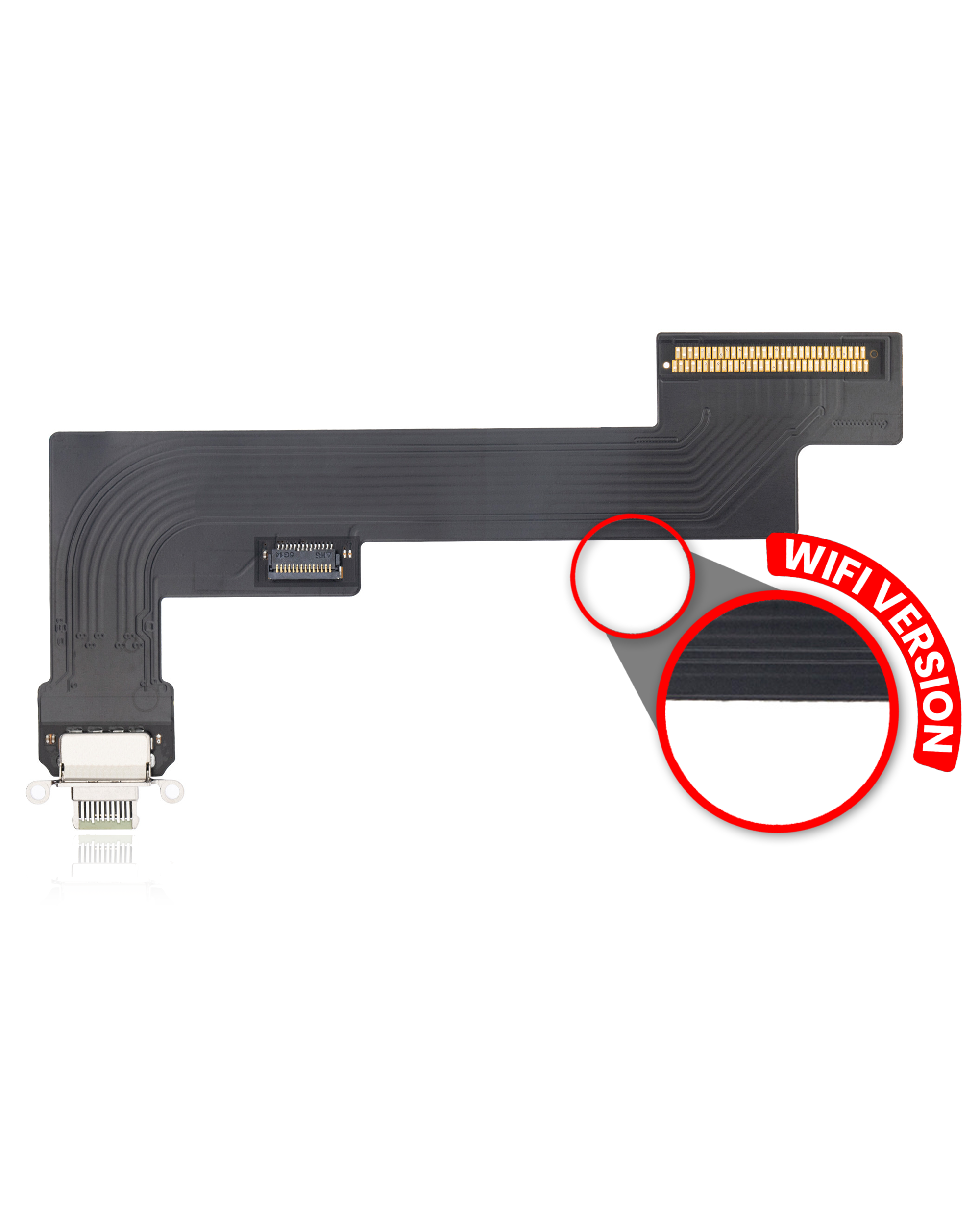 Charging Port Flex Cable Compatible For Ipad Air 4 (Wifi Only) (Aftermarket Plus) (Green)