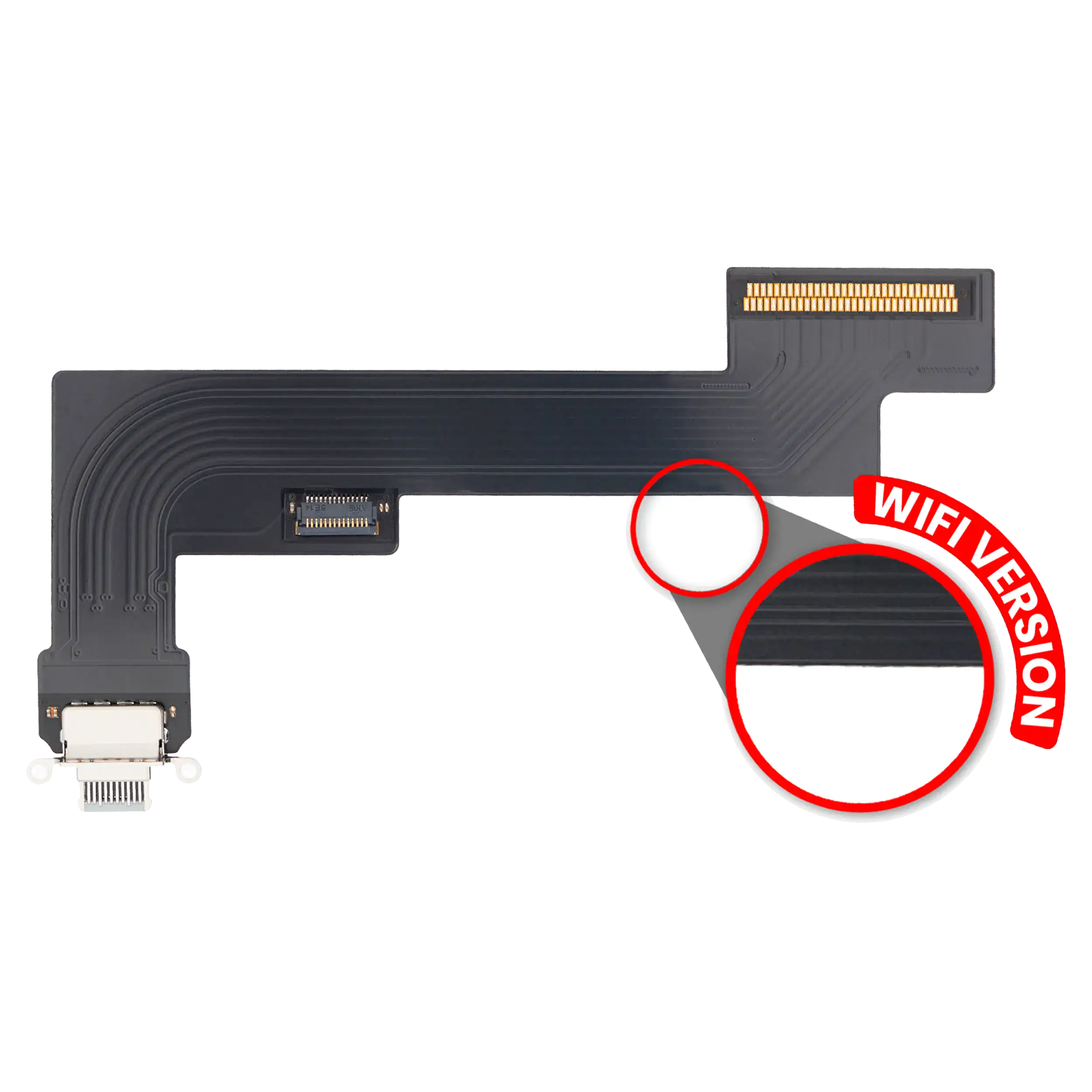 Charging Port Flex Cable Compatible For Ipad Air 4 (Wifi Only) (Premium) (Sky Blue)