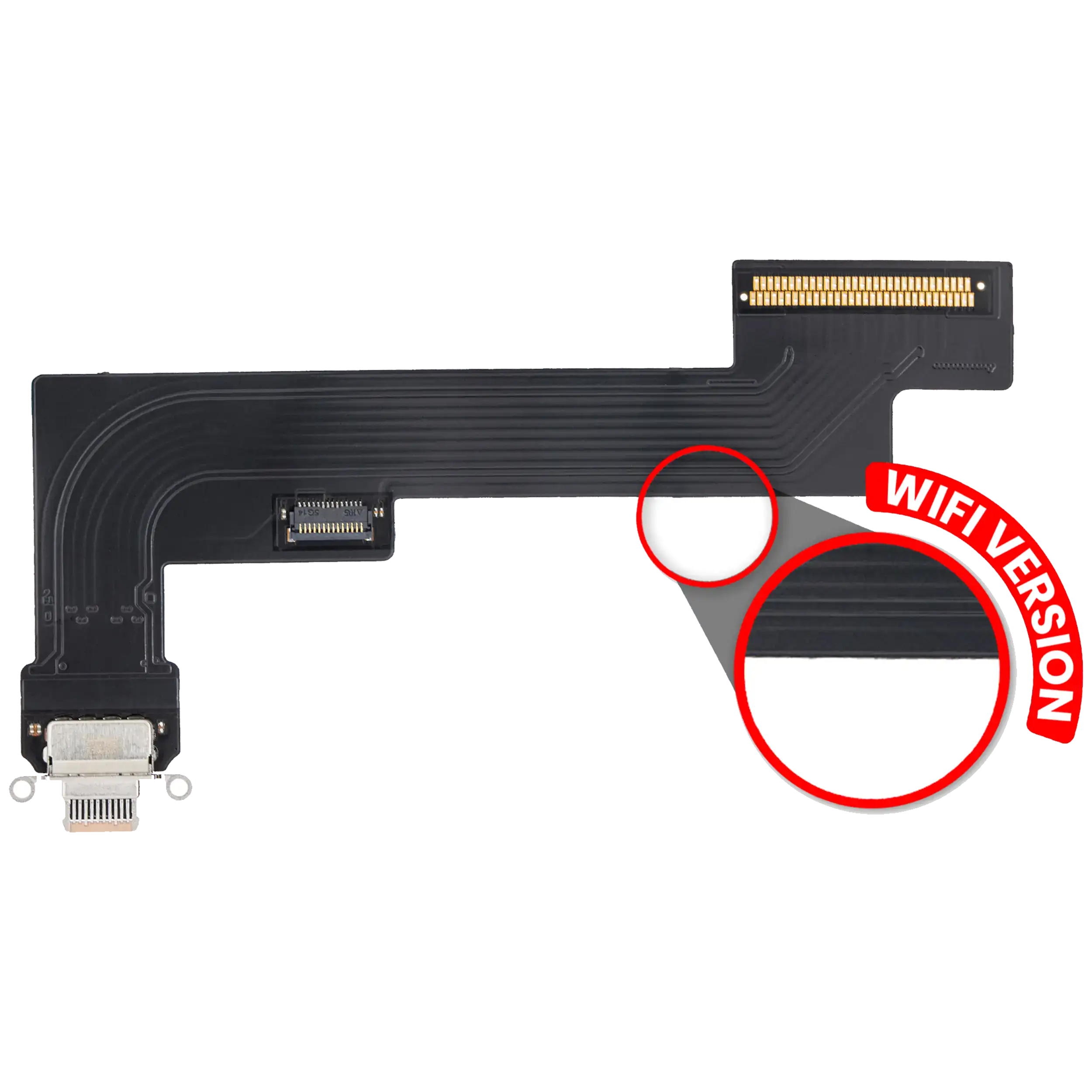 Charging Port Flex Cable Compatible For Ipad Air 4 (Wifi Only) (Premium) (Rose Gold)
