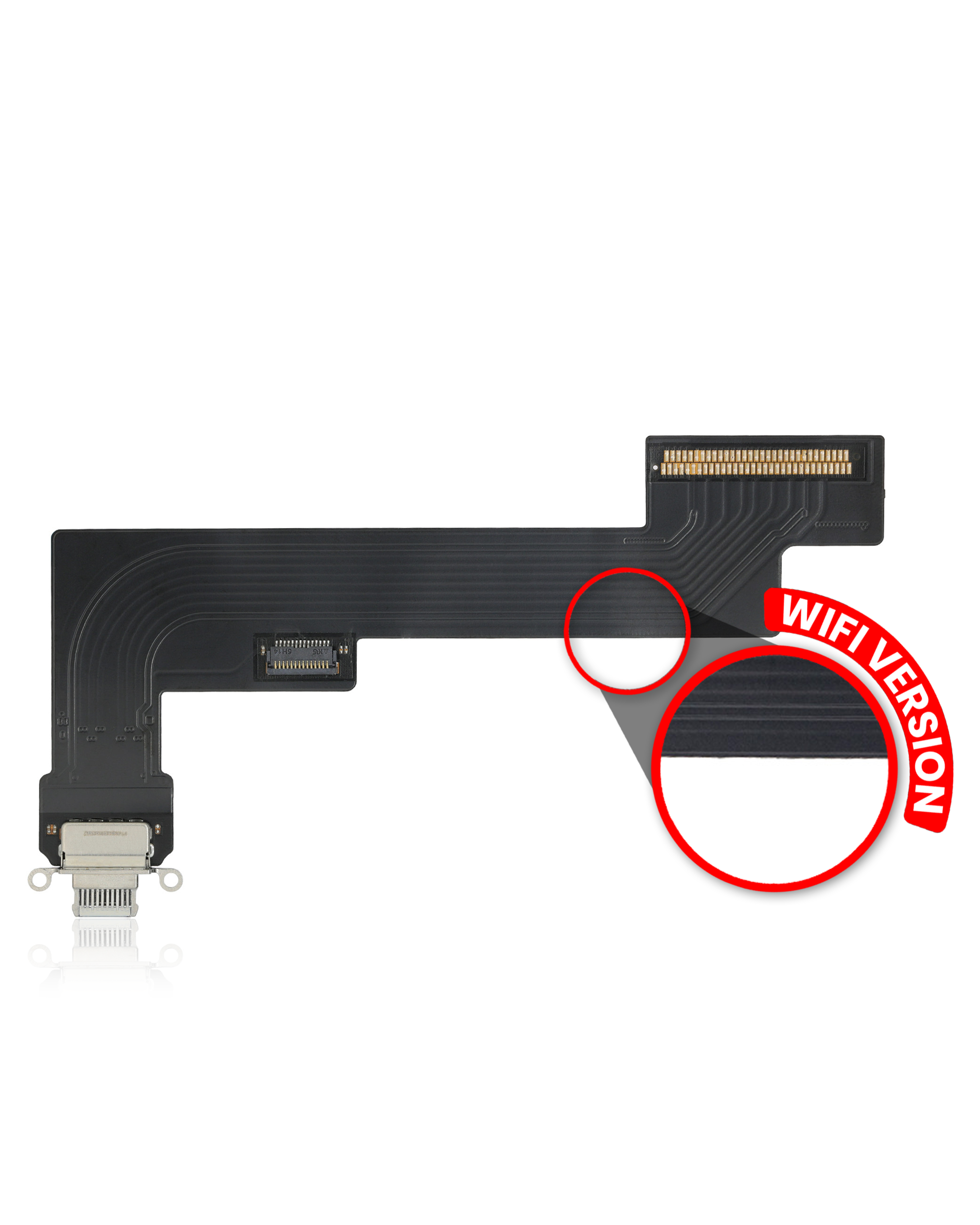 Charging Port Flex Cable Compatible For Ipad Air 4 (Wifi Only) (Premium) (White)