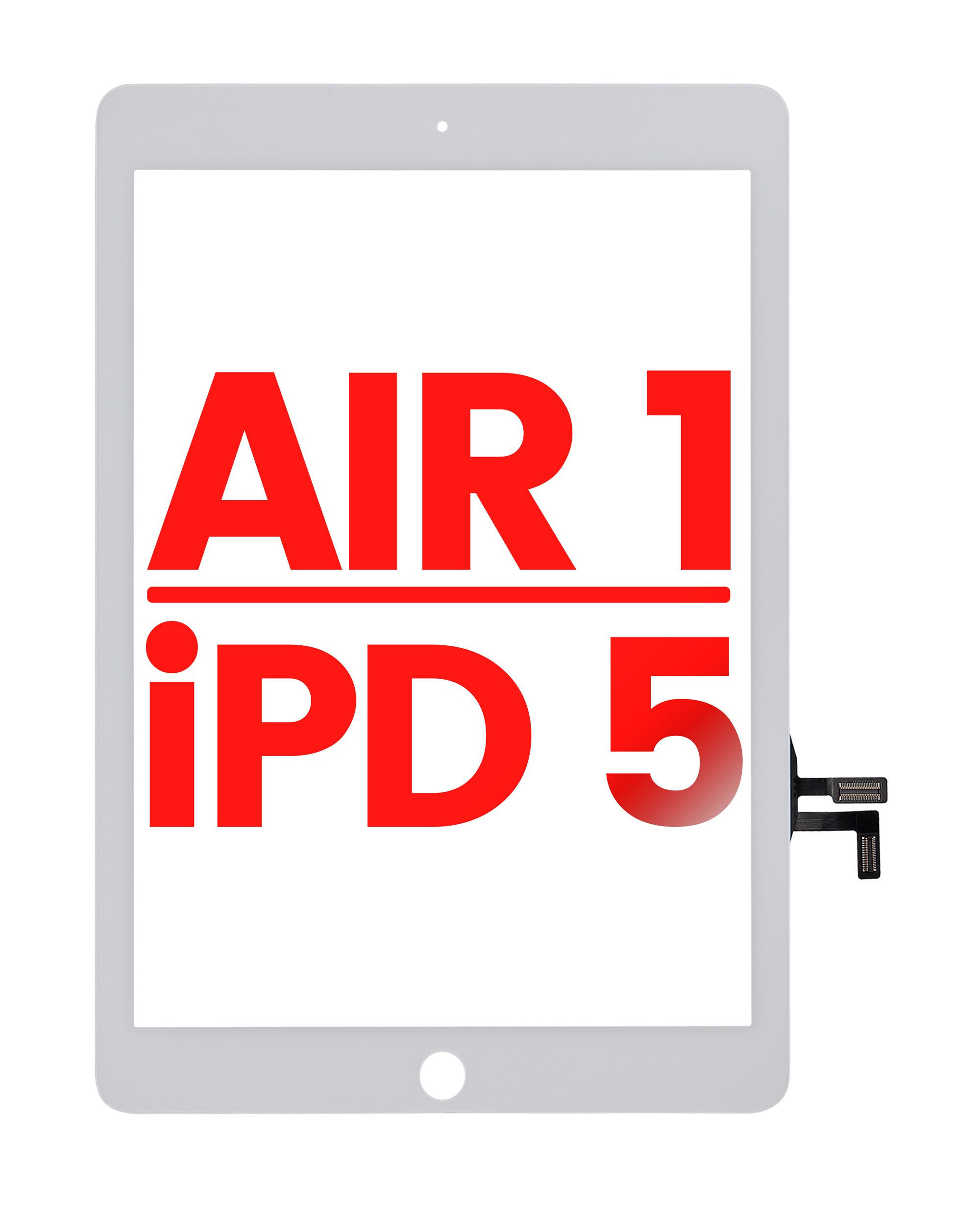Digitizer Compatible For Ipad Air 1 / Ipad 5 (2017) (No Home Button Installed) (Aftermarket Plus) (White)