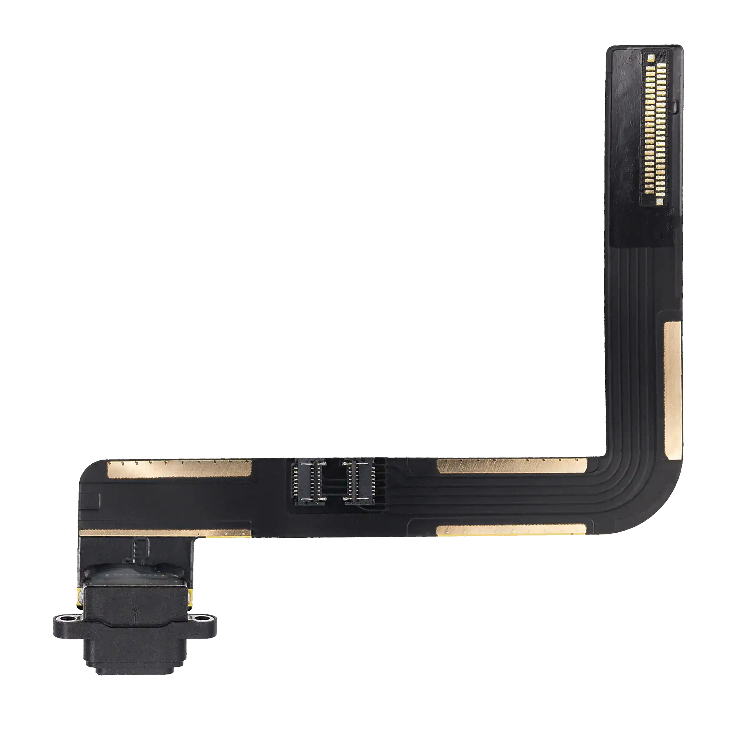 Charging Port Flex Cable Compatible For Ipad Air 1 / Ipad 5 (2017) / Ipad 6 (2018) (Soldering Required) (Aftermarket Plus) (Black)