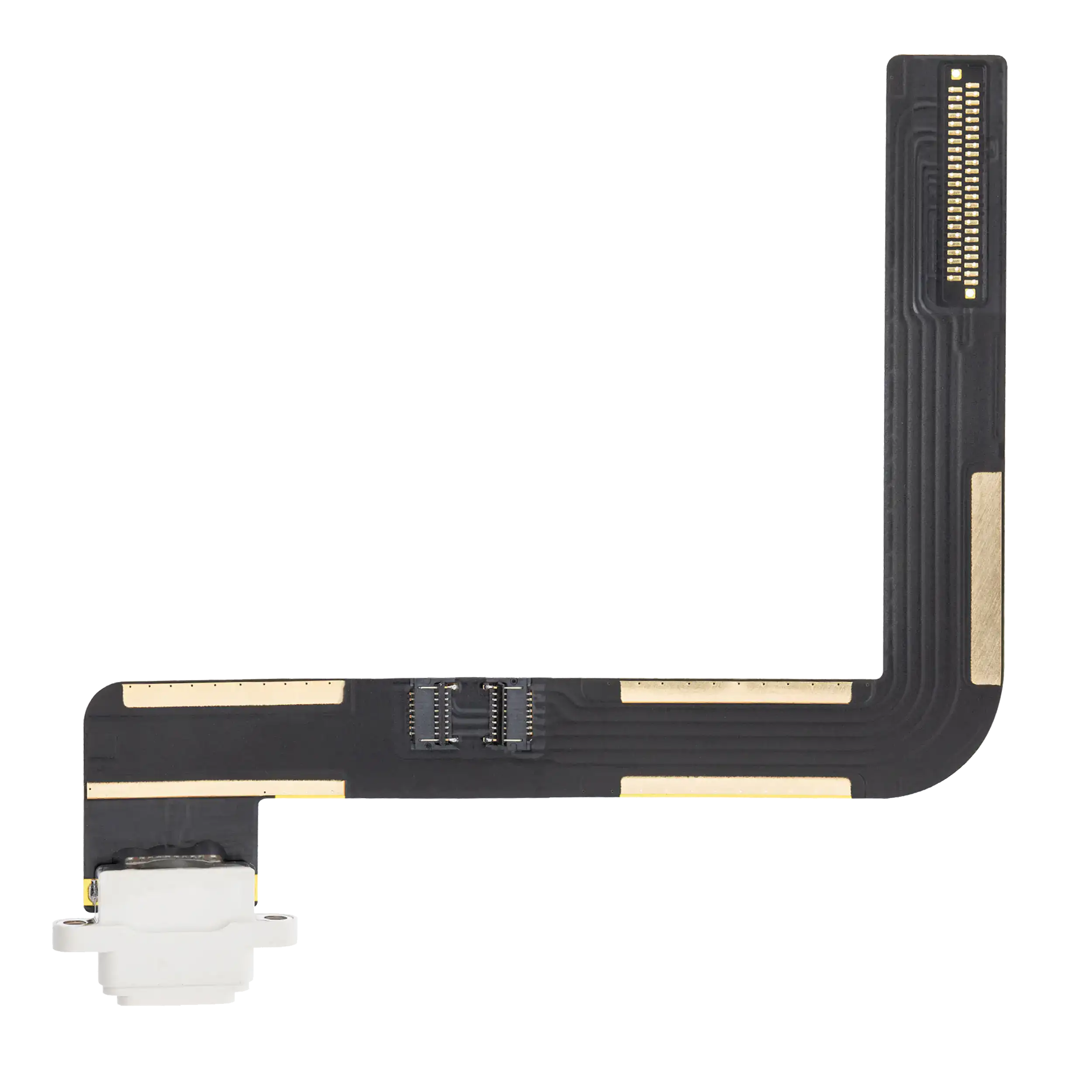 Charging Port Flex Cable Compatible For Ipad Air 1 / Ipad 5 (2017) / Ipad 6 (2018) (Soldering Required) (Aftermarket Plus) (White)