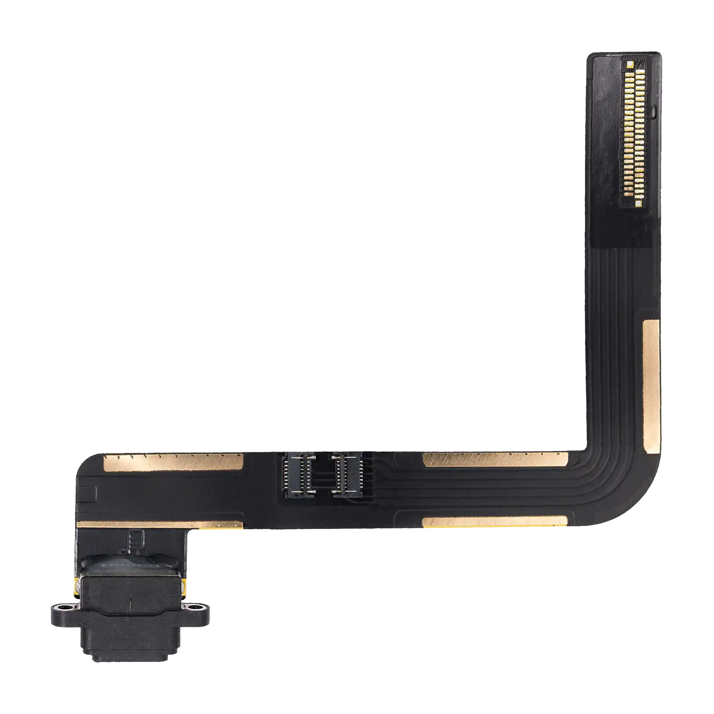 Charging Port Flex Cable Compatible For Ipad Air 1 / Ipad 5 (2017) / Ipad 6 (2018) (Soldering Required) (Premium) (Black)
