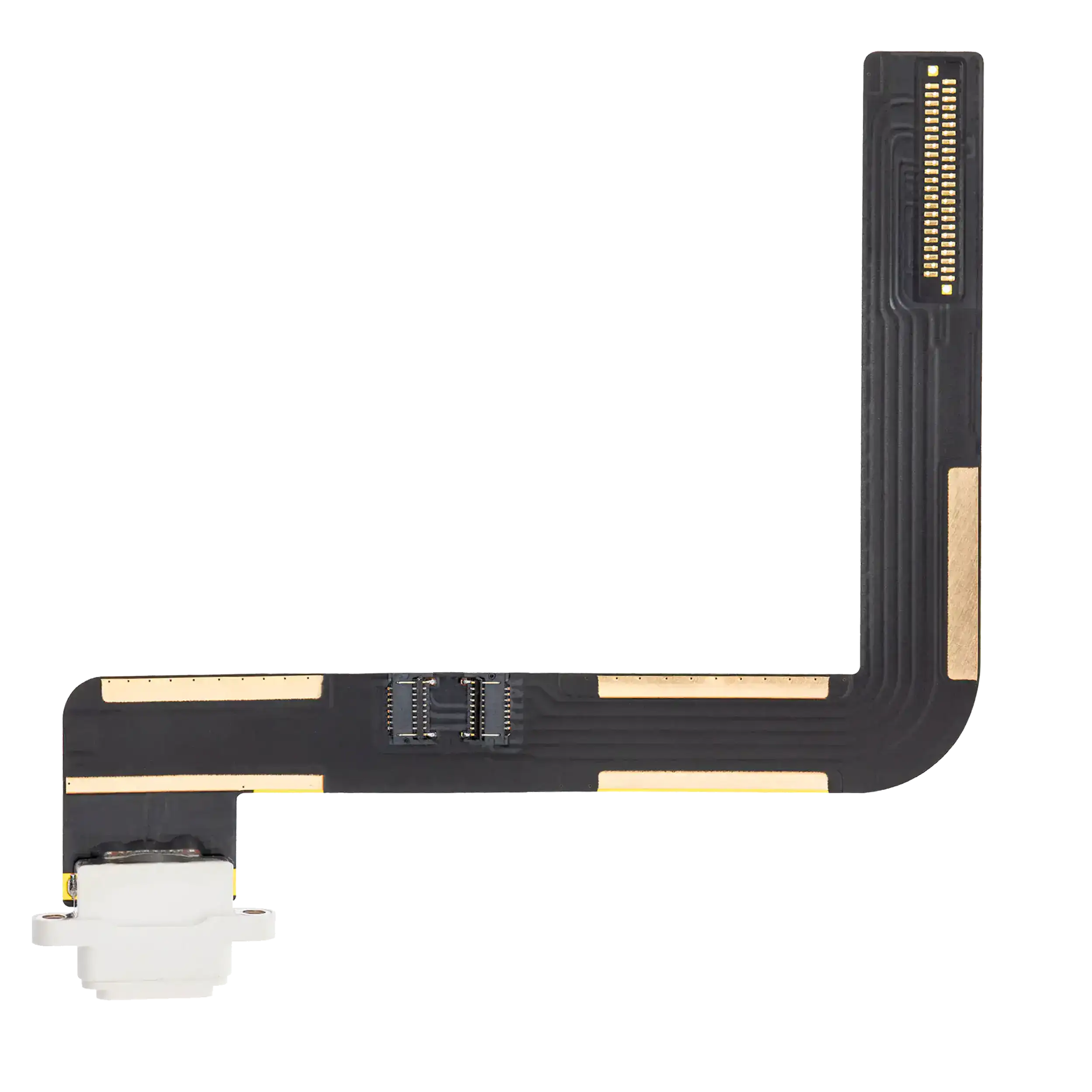 Charging Port Flex Cable Compatible For Ipad Air 1 / Ipad 5 (2017) / Ipad 6 (2018) (Soldering Required) (Premium) (White)