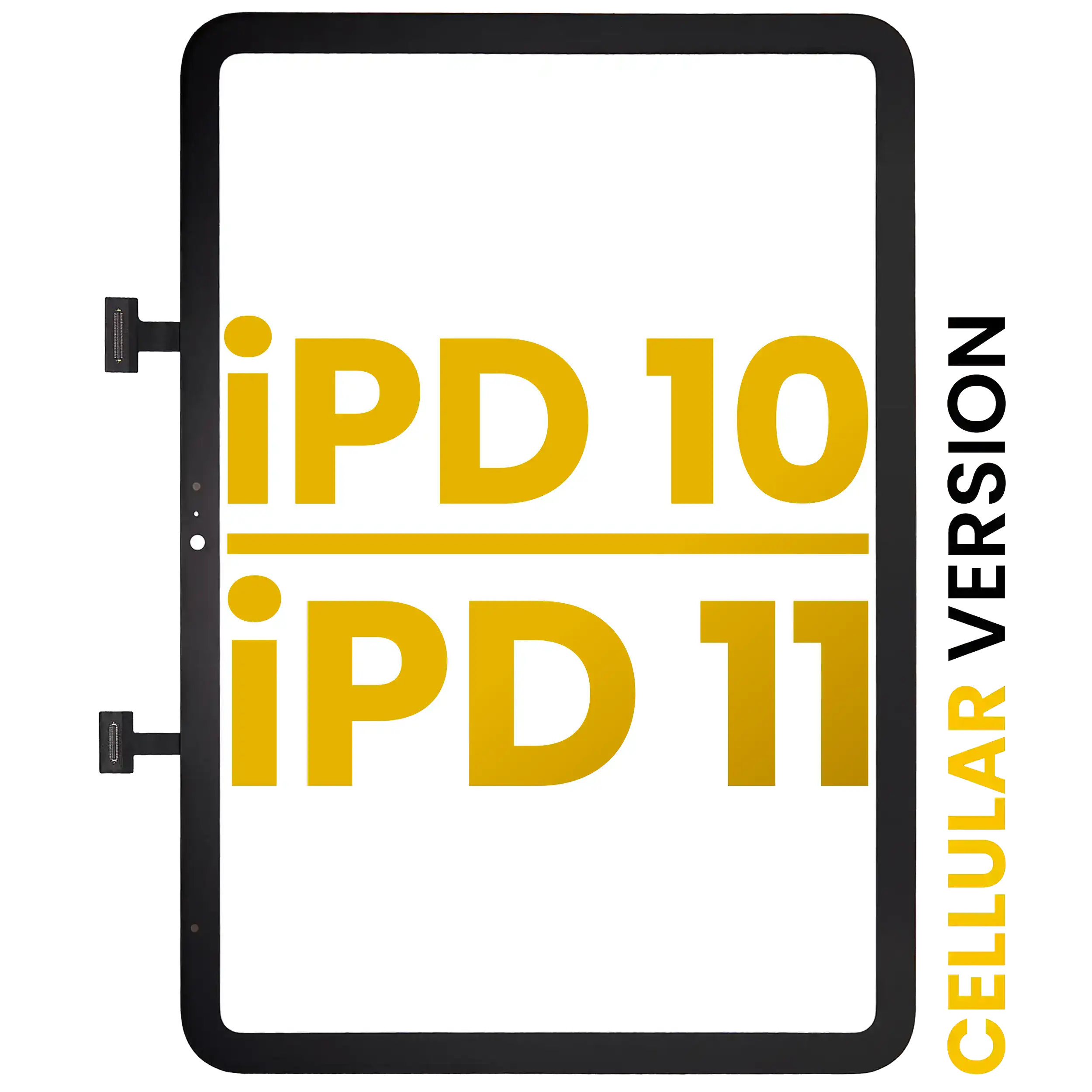 Digitizer Compatible For Ipad 10 (2022) / Ipad 11 (2025) (Premium) (Wifi / Cellular) (Black)