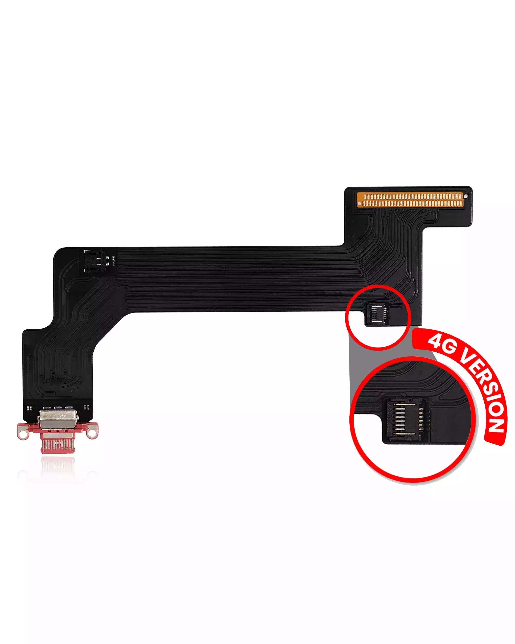 Charging Port Flex Cable Compatible For Ipad 10 (2022) (Cellular) (Aftermarket Plus) (Pink)