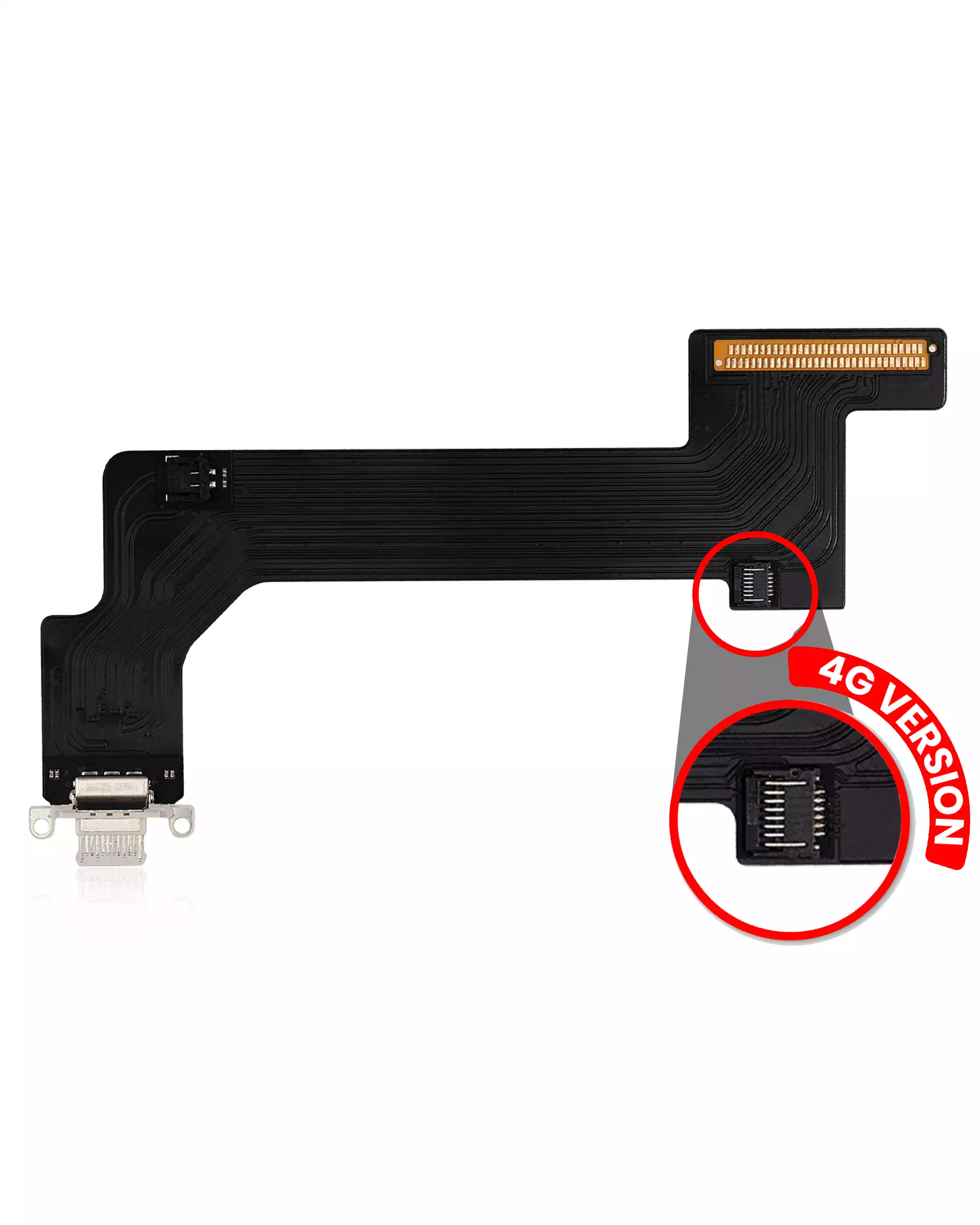 Charging Port Flex Cable Compatible For Ipad 10 (2022) (Cellular) (Aftermarket Plus) (Silver)