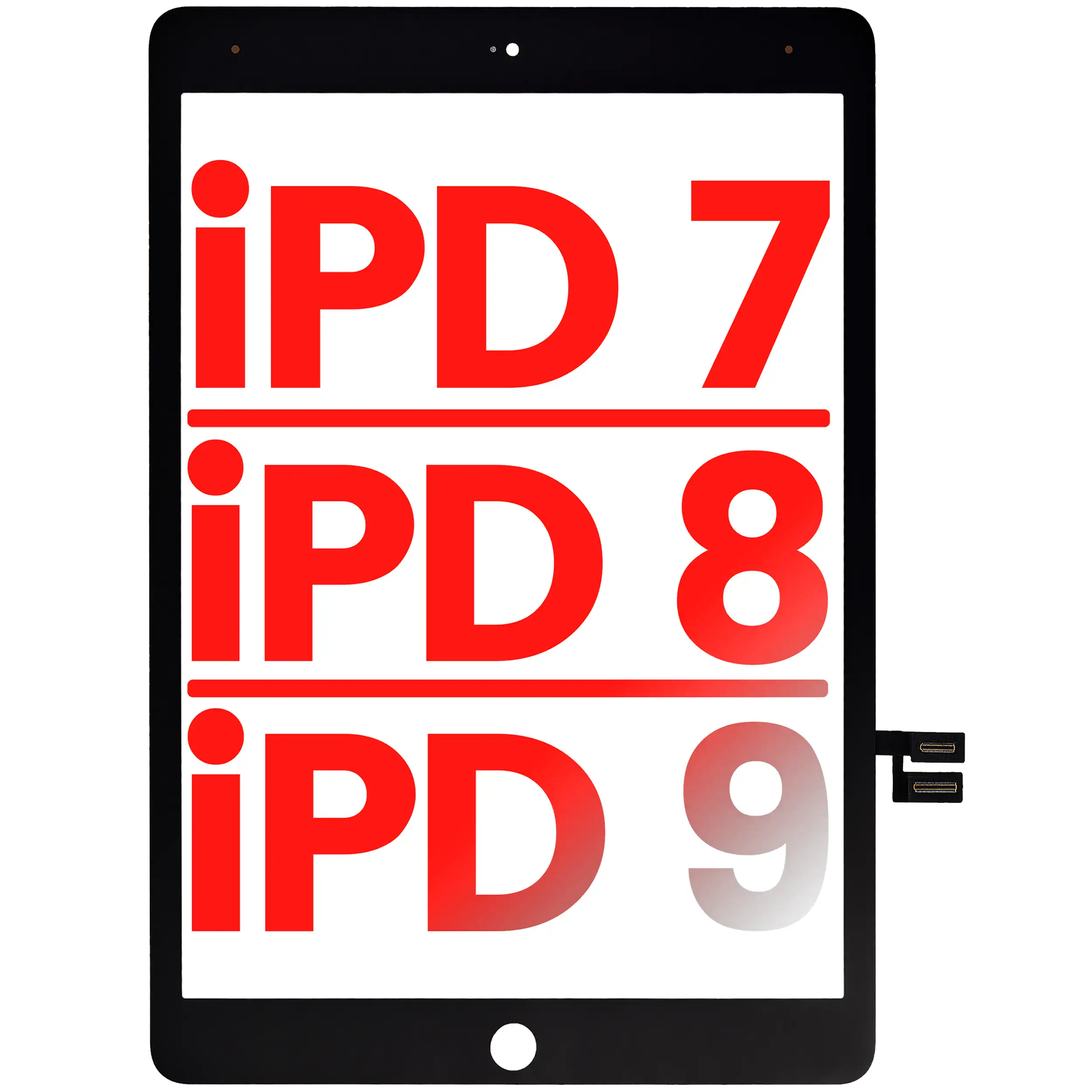 Digitizer Compatible For Ipad 7 (2019) / Ipad 8 (2020) / Ipad 9 (2021) (Aftermarket Plus) (Black)