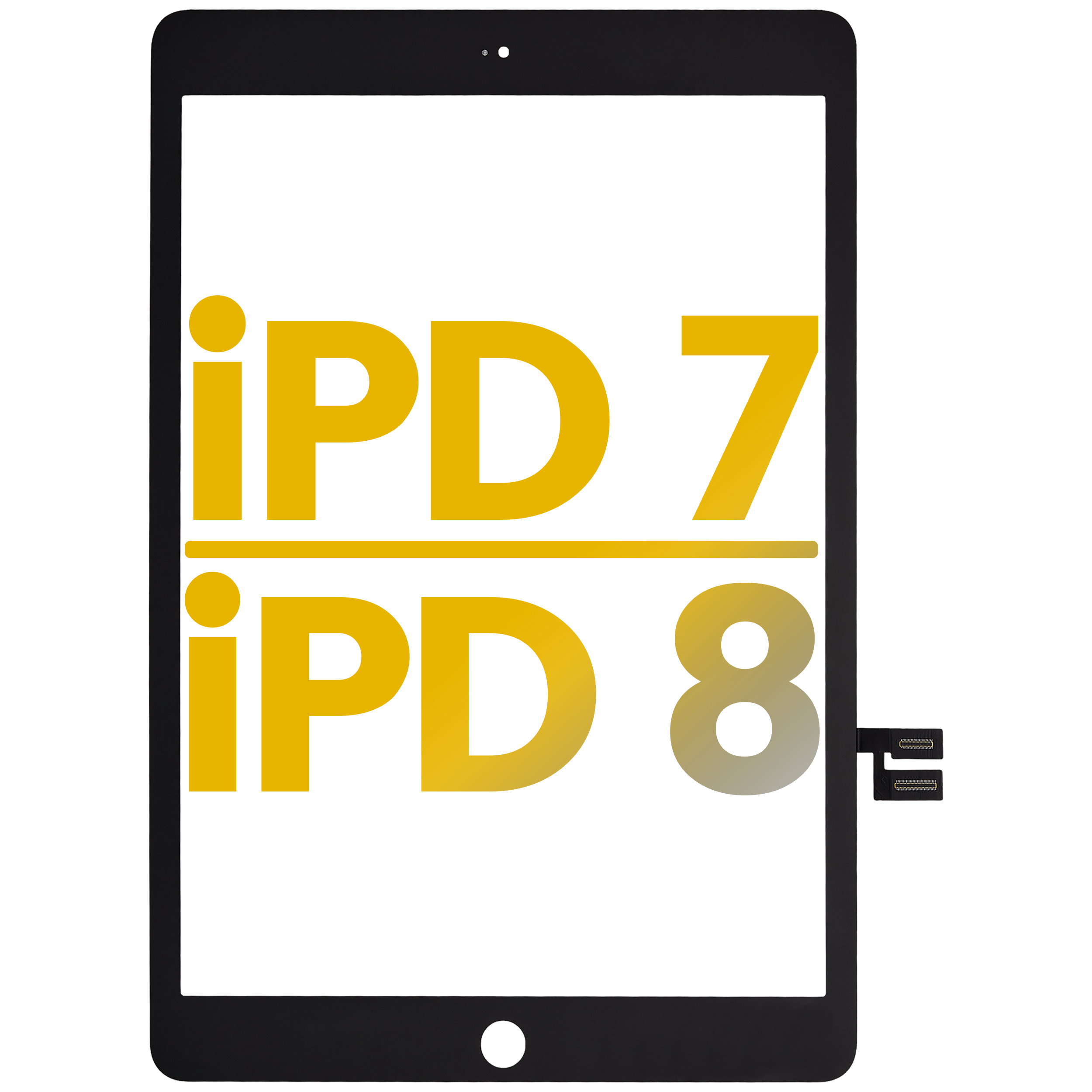 Digitizer Compatible For Ipad 7 (2019) / Ipad 8 (2020) (Premium) (Black)