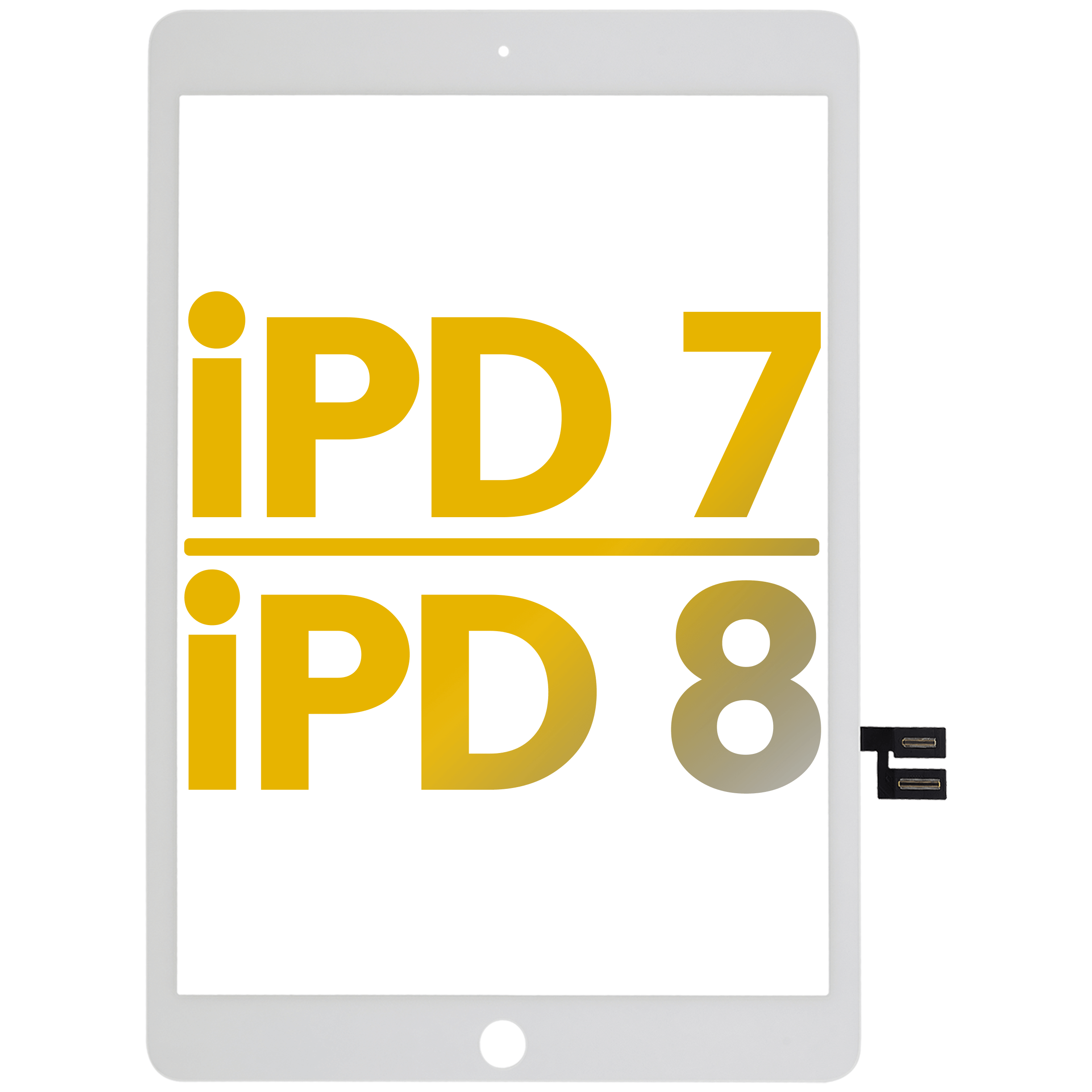 Digitizer Compatible For Ipad 7 (2019) / Ipad 8 (2020) (Premium) (White)