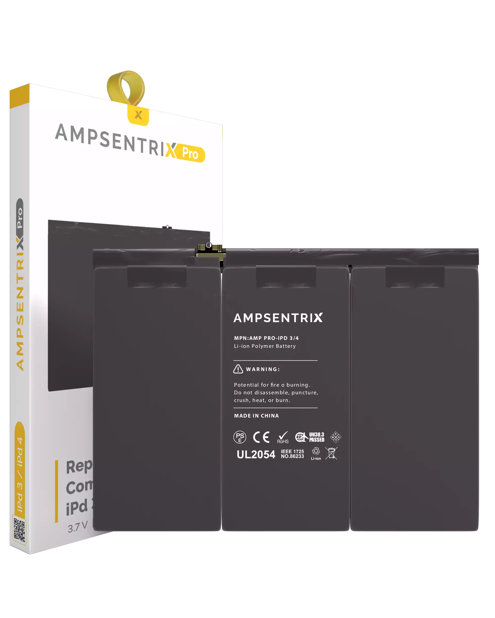 Replacement Battery Compatible For Ipad 3 / Ipad 4 (Ampsentrix Pro)