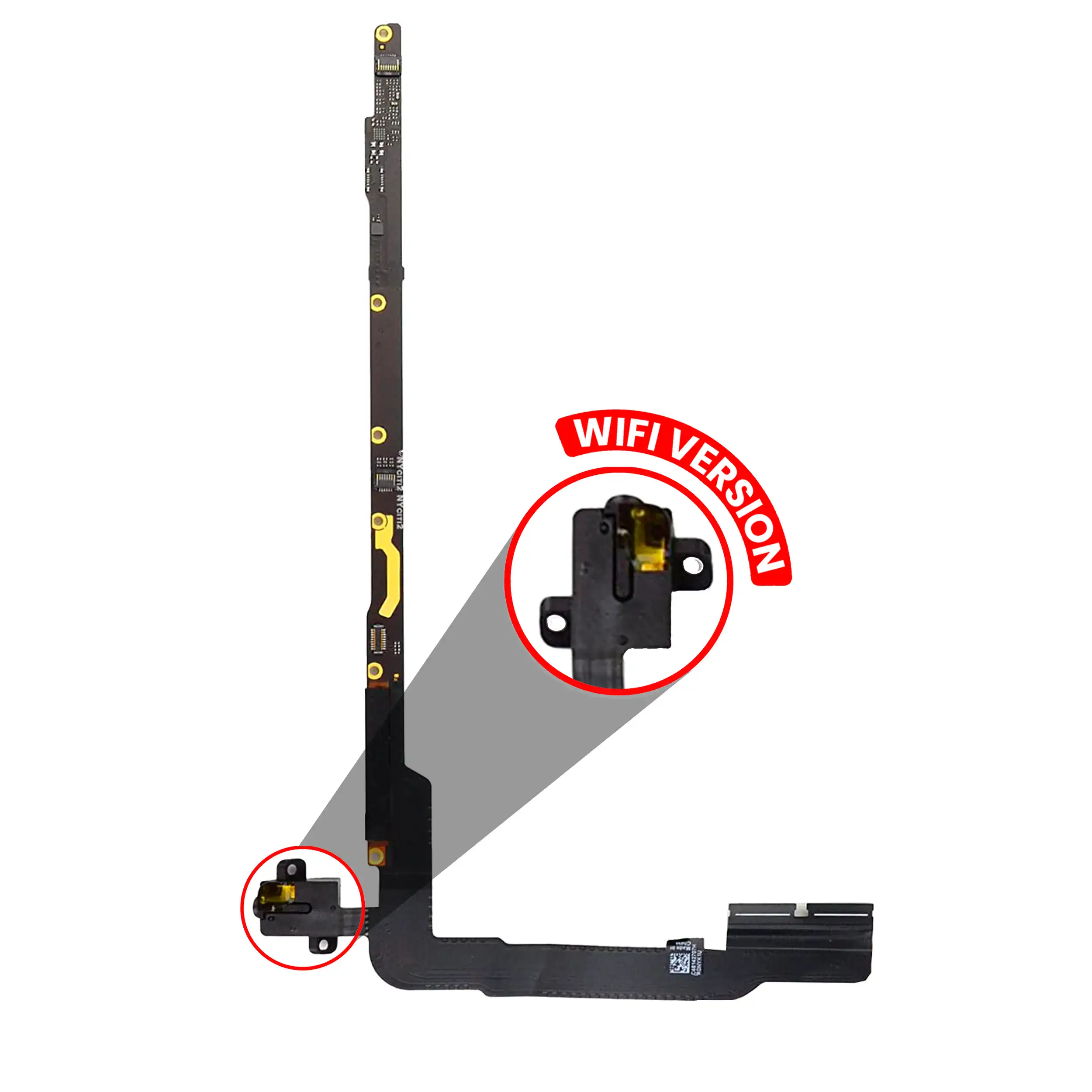 Headphone Jack And Pcb Board With Flex Cable Compatible For Ipad 3 / Ipad 4 (Wifi Only)