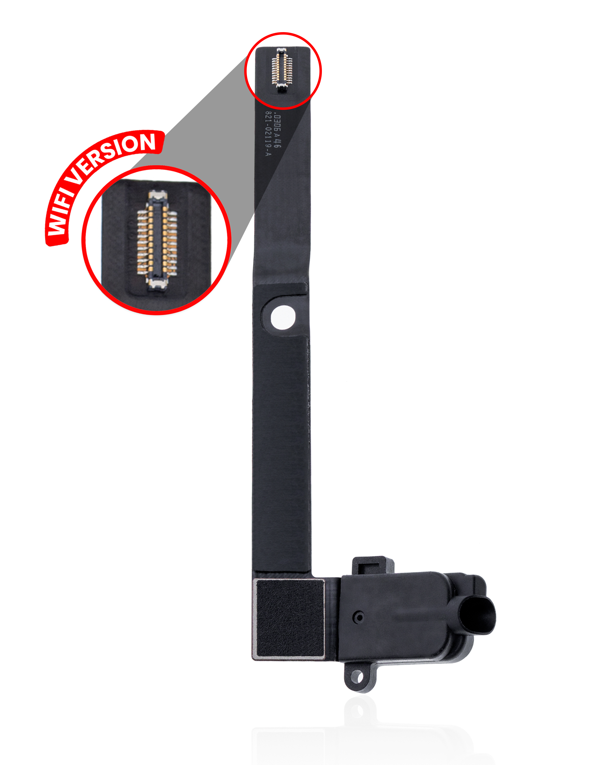 Headphone Jack With Flex Cable Compatible For Ipad Mini 5 (Wifi Only) (Black)