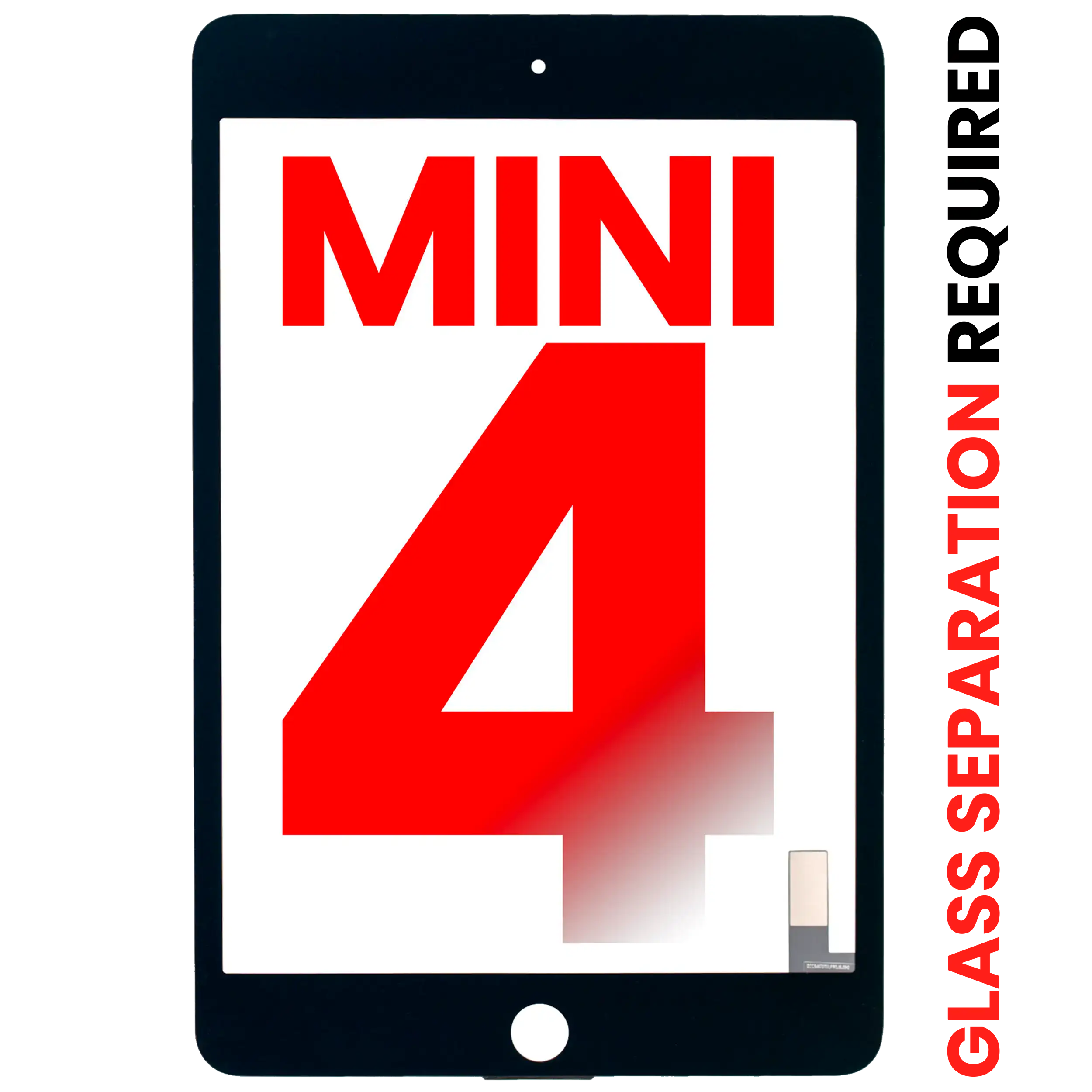 Digitizer Compatible For Ipad Mini 4 (Glass Separation Required) (Aftermarket Plus) (Black)