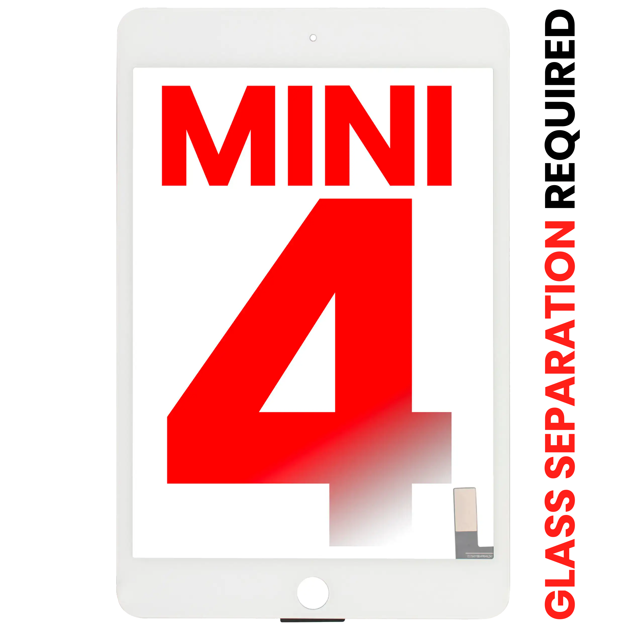 Digitizer Compatible For Ipad Mini 4 (Glass Separation Required) (Aftermarket Plus) (White)