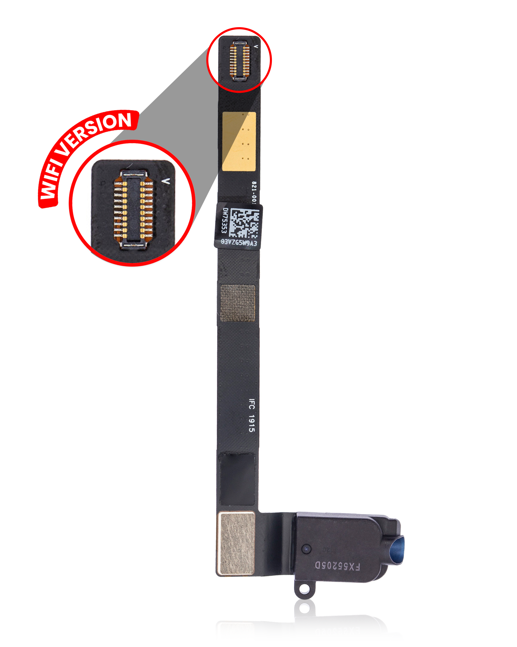 Headphone Jack With Flex Cable Compatible For Ipad Mini 4 (Wifi Only) (Black)