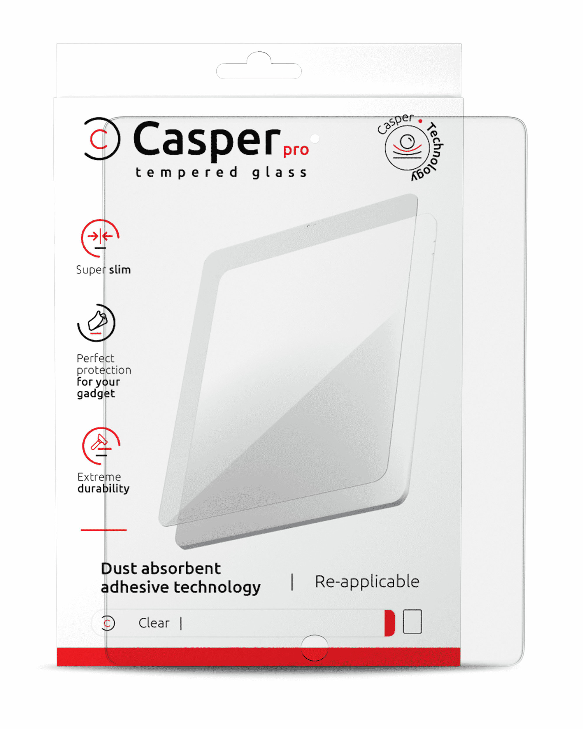 Casper Pro Screen Protector Compatible For Ipad Mini 1 / Ipad Mini 2 / Ipad Mini 3 (Retail Pack) (Clear)