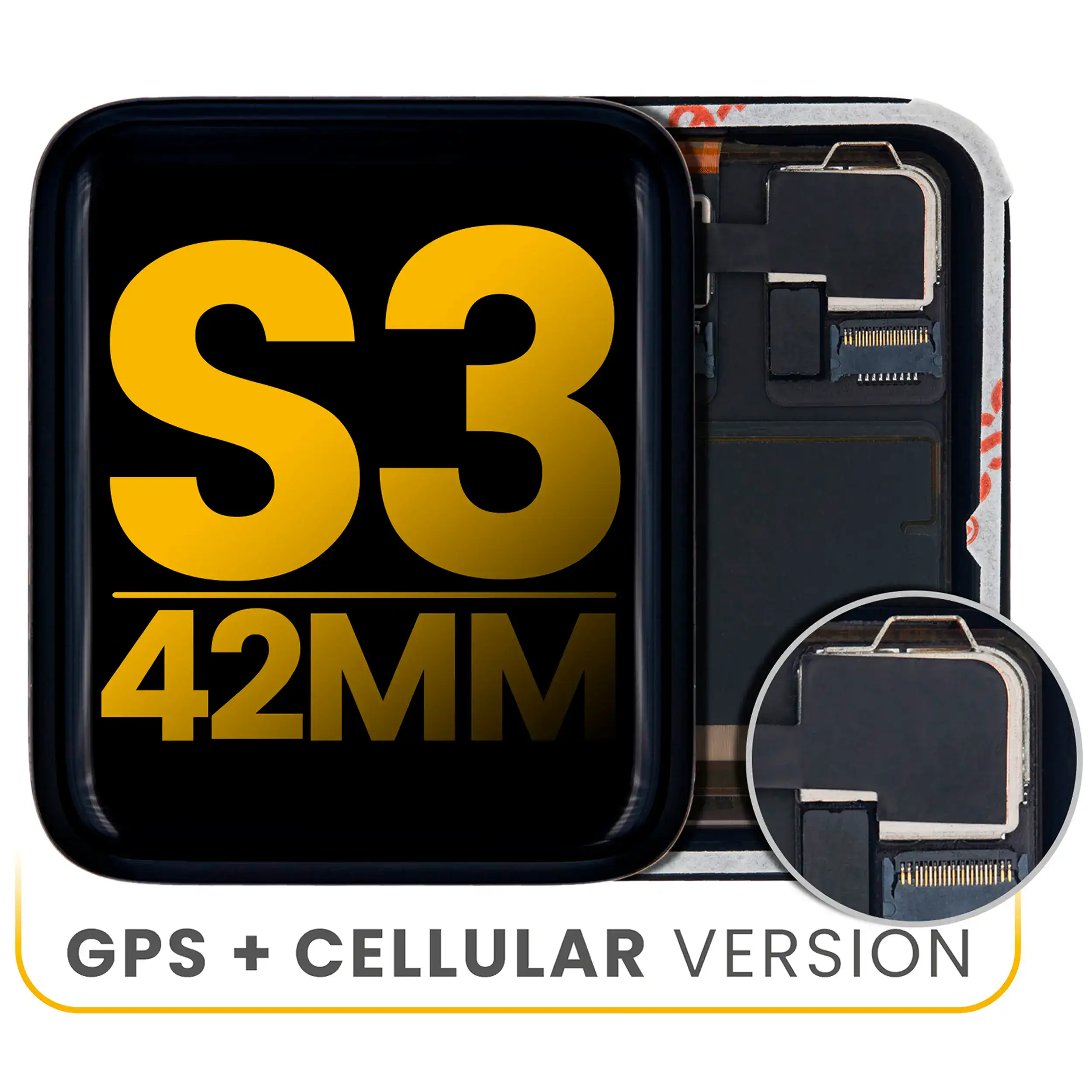 Oled Assembly Compatible For Watch Series 3 (42Mm) (Gps & Cellular Version) (Premium)