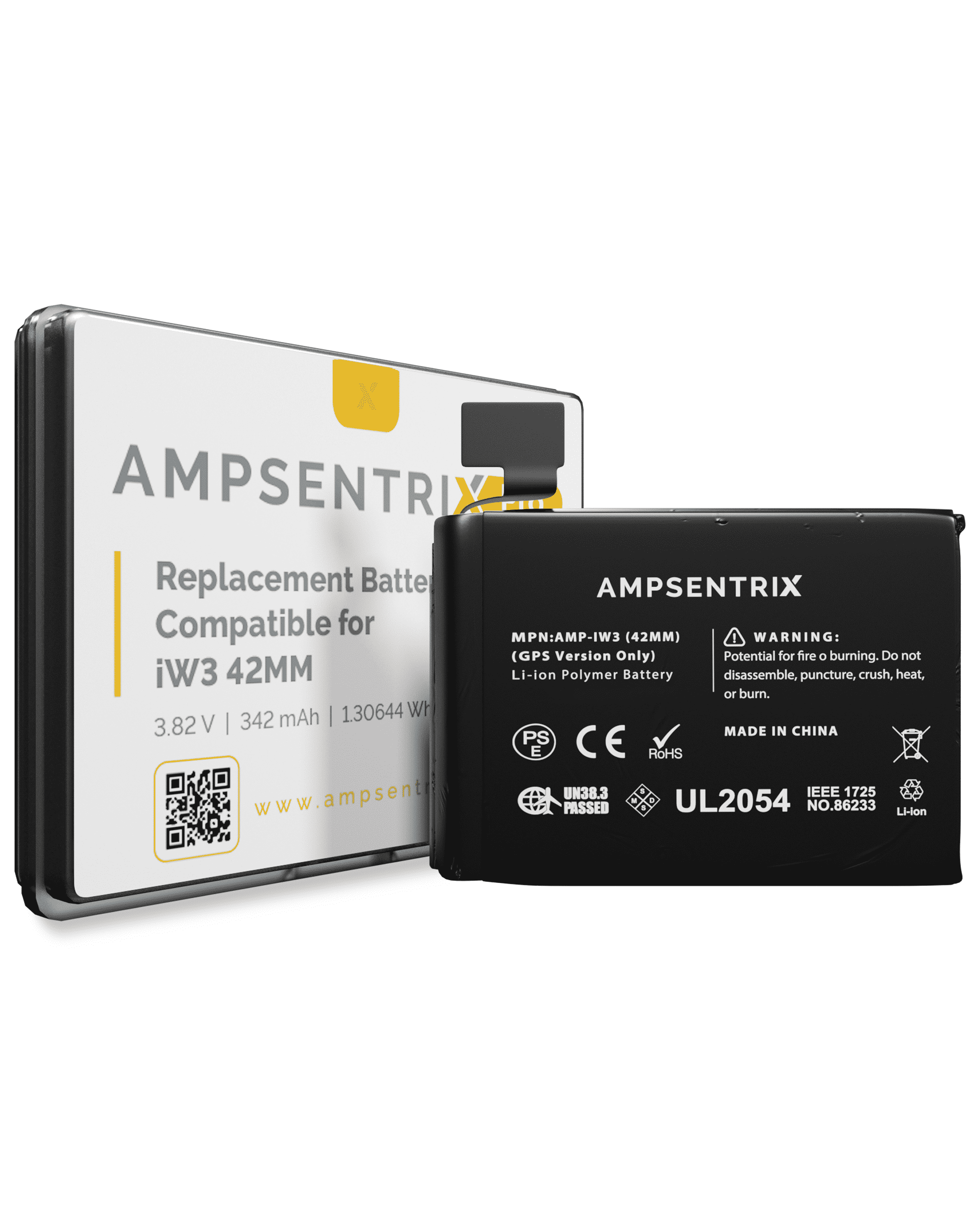 Replacement Battery Compatible For Watch Series 3 (42Mm) (Gps Version Only) (Ampsentrix Pro)