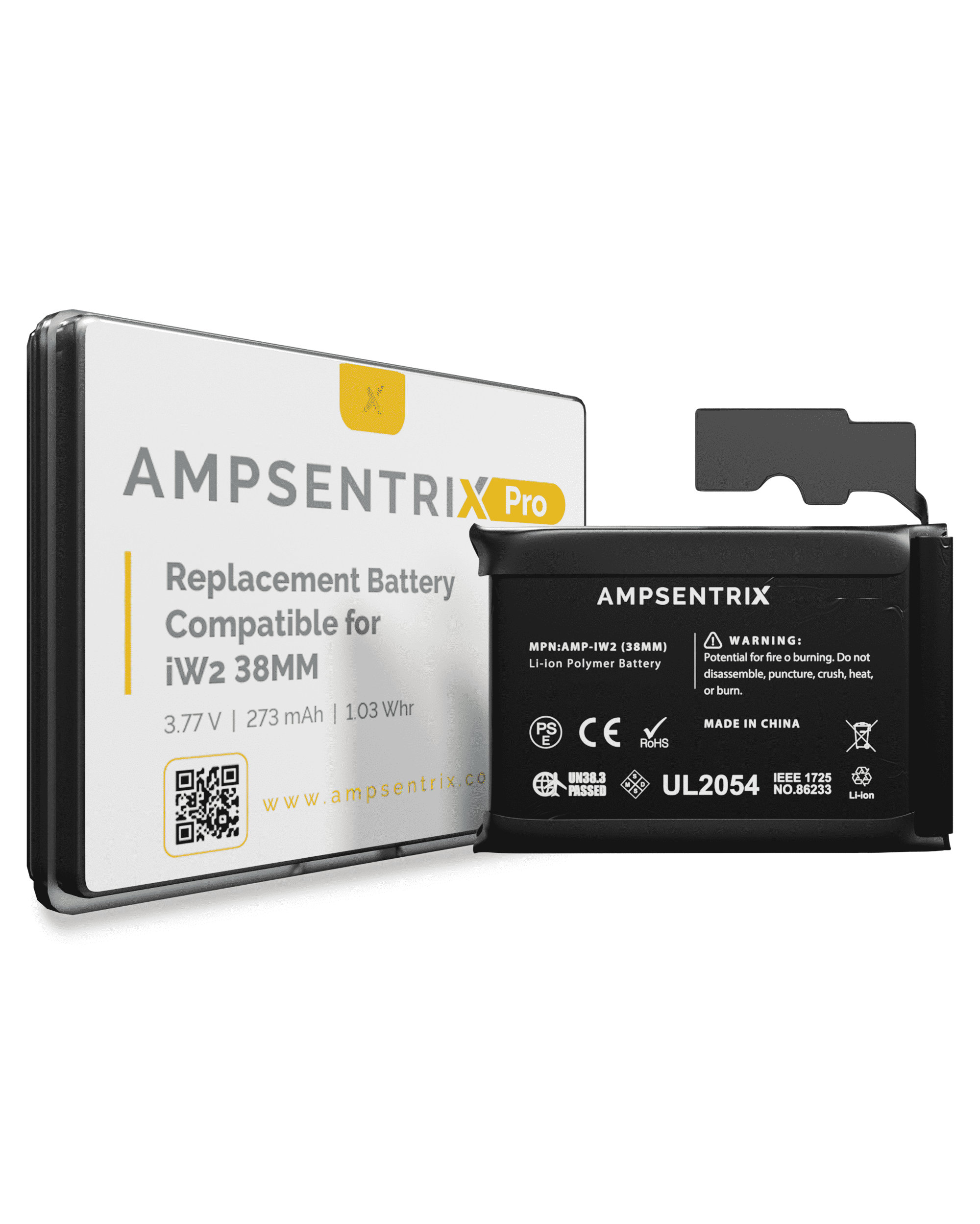 Replacement Battery Compatible For Watch Series 2 (38Mm) (Ampsentrix Pro)