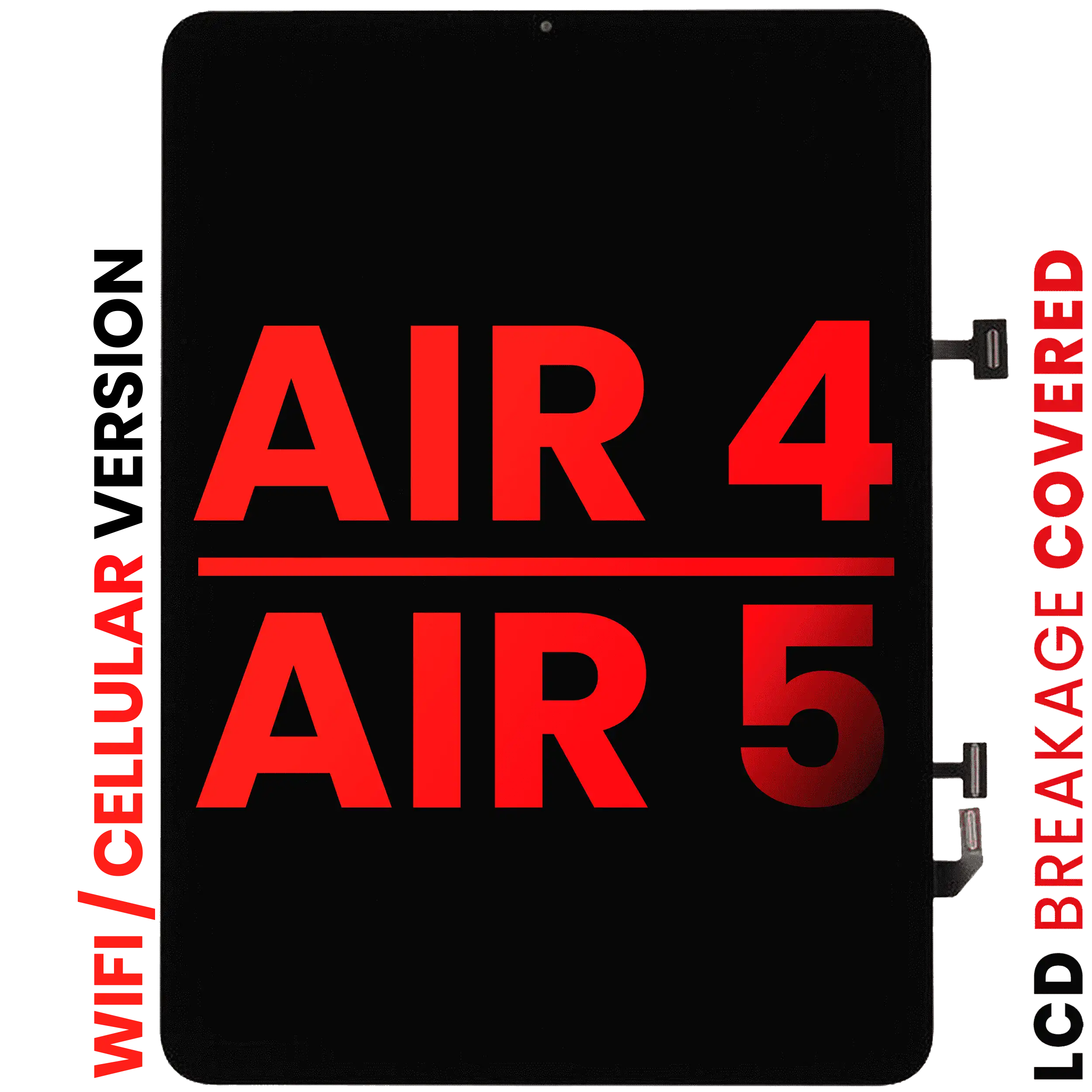 Lcd Assembly With Digitizer Compatible For Ipad Air 4 / Air 5 (Wifi And Cellular) (Aftermarket Pro: Xo7) (Black)