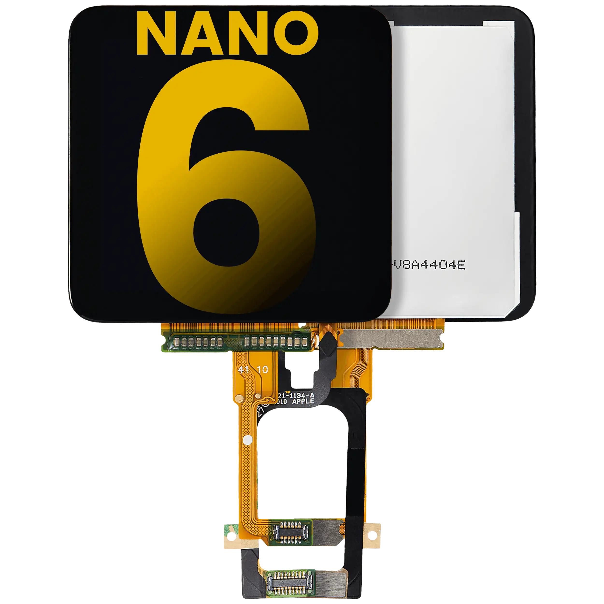 Lcd Assembly Compatible For Ipod Nano 6 (Black) (Premium)