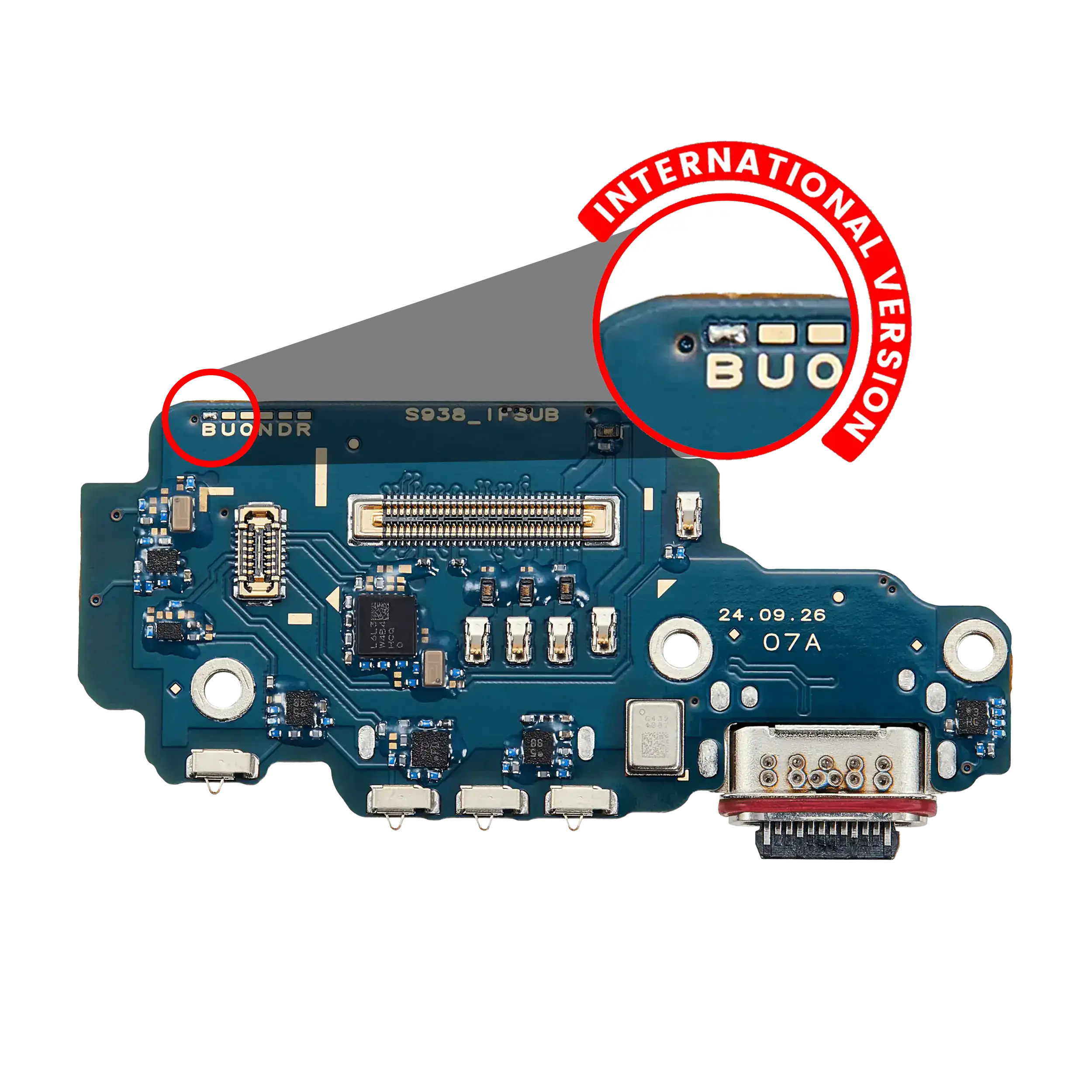 Charging Port Board With Sim Card Reader Compatible For Samsung Galaxy S25 Ultra 5G (S938B) (International Version) (Premium)