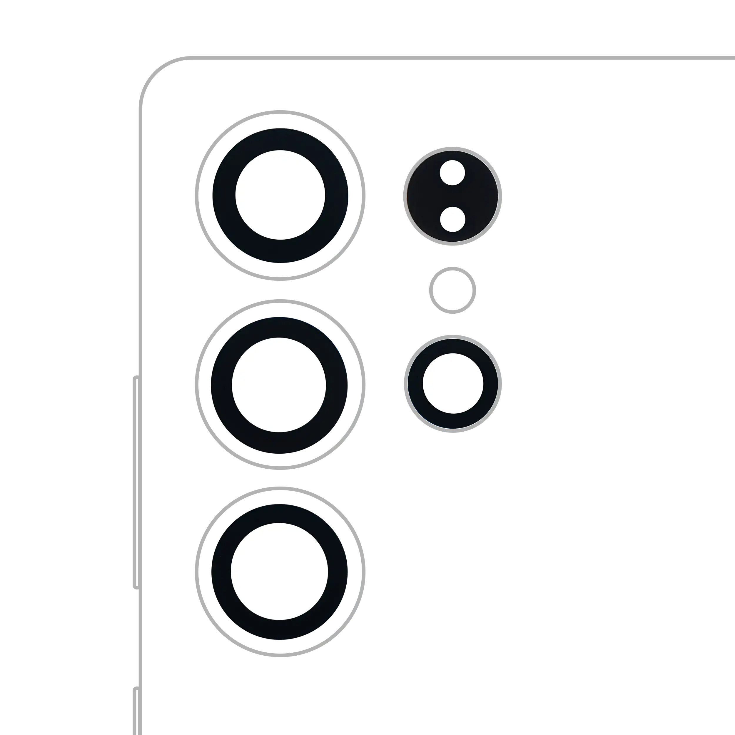 Back Camera Lens (Glass Only) With Adhesive Compatible For Samsung Galaxy S25 Ultra 5G (4 Piece Set) (All Colors)