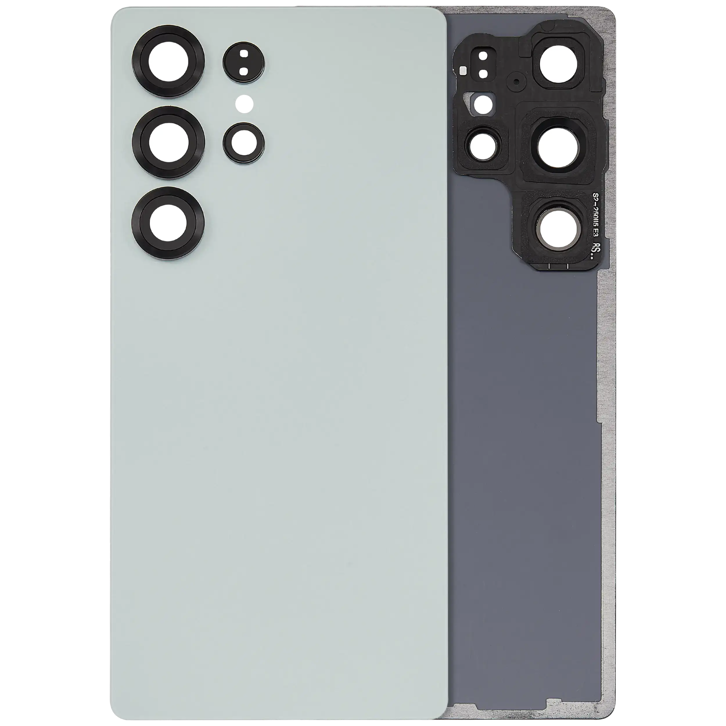 Back Cover Glass With Camera Lens Compatible For Samsung Galaxy S25 Ultra 5G (No Logo) (Aftermarket Plus) (Titanium Jade Green)