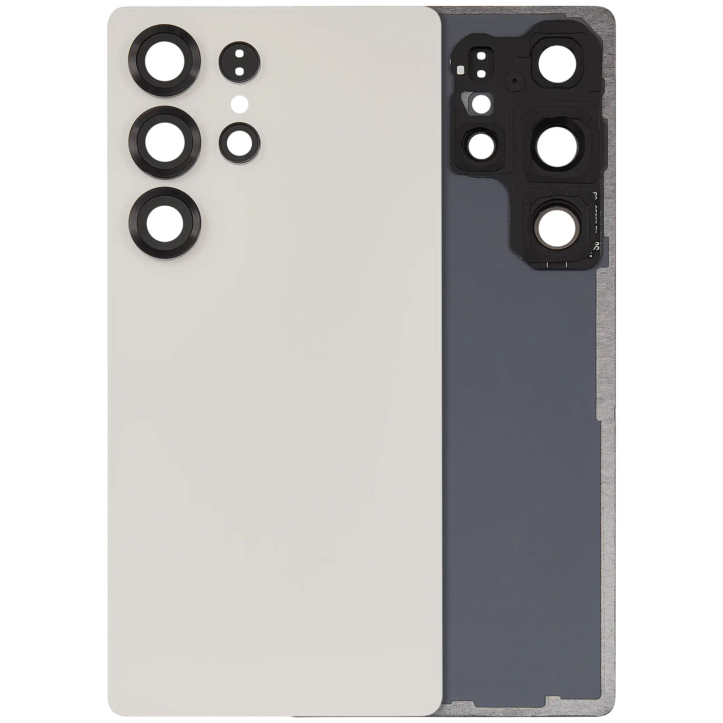 Back Cover Glass With Camera Lens Compatible For Samsung Galaxy S25 Ultra 5G (No Logo) (Aftermarket Plus) (Titanium Pink Gold)