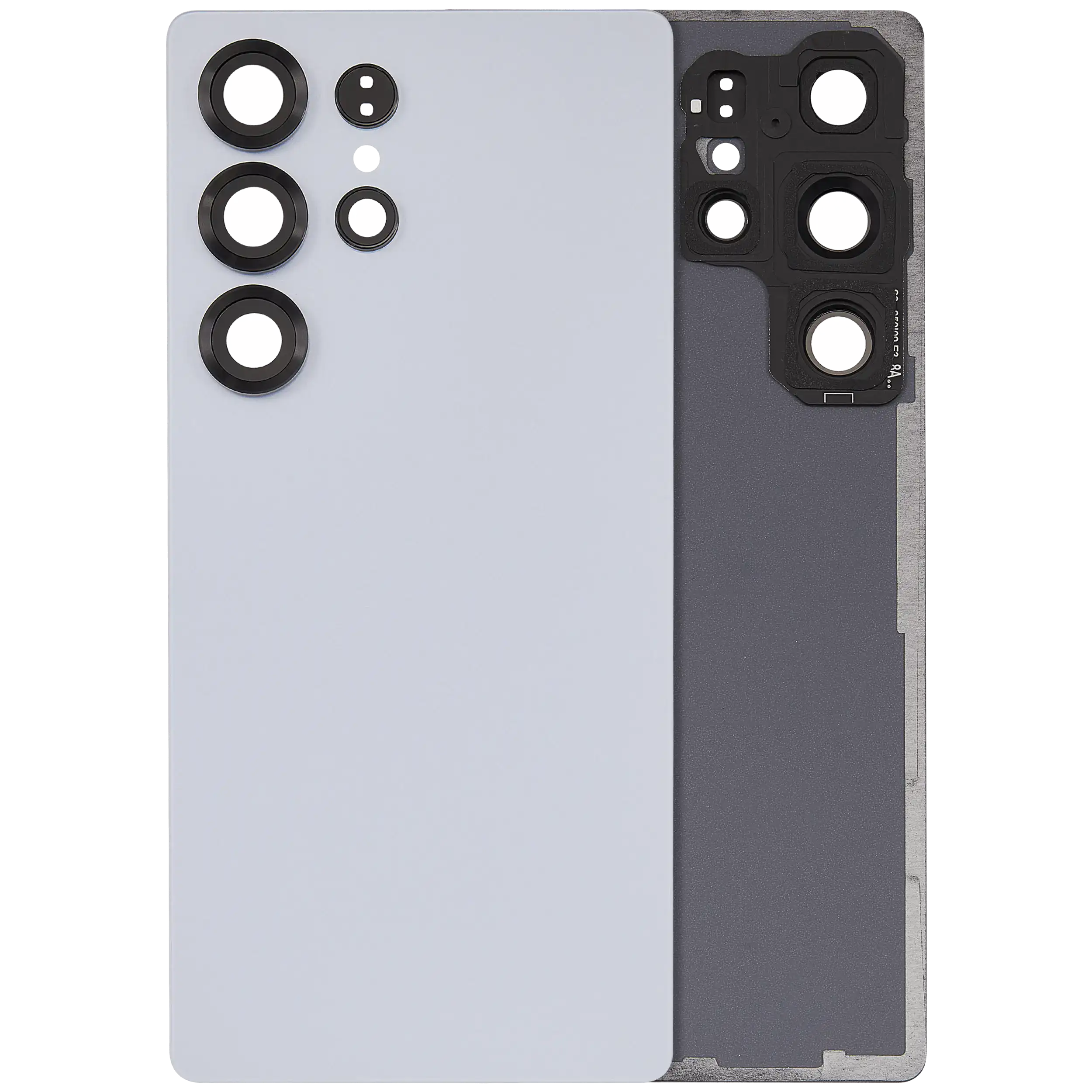 Back Cover Glass With Camera Lens Compatible For Samsung Galaxy S25 Ultra 5G (No Logo) (Aftermarket Plus) (Titanium Silver Blue)