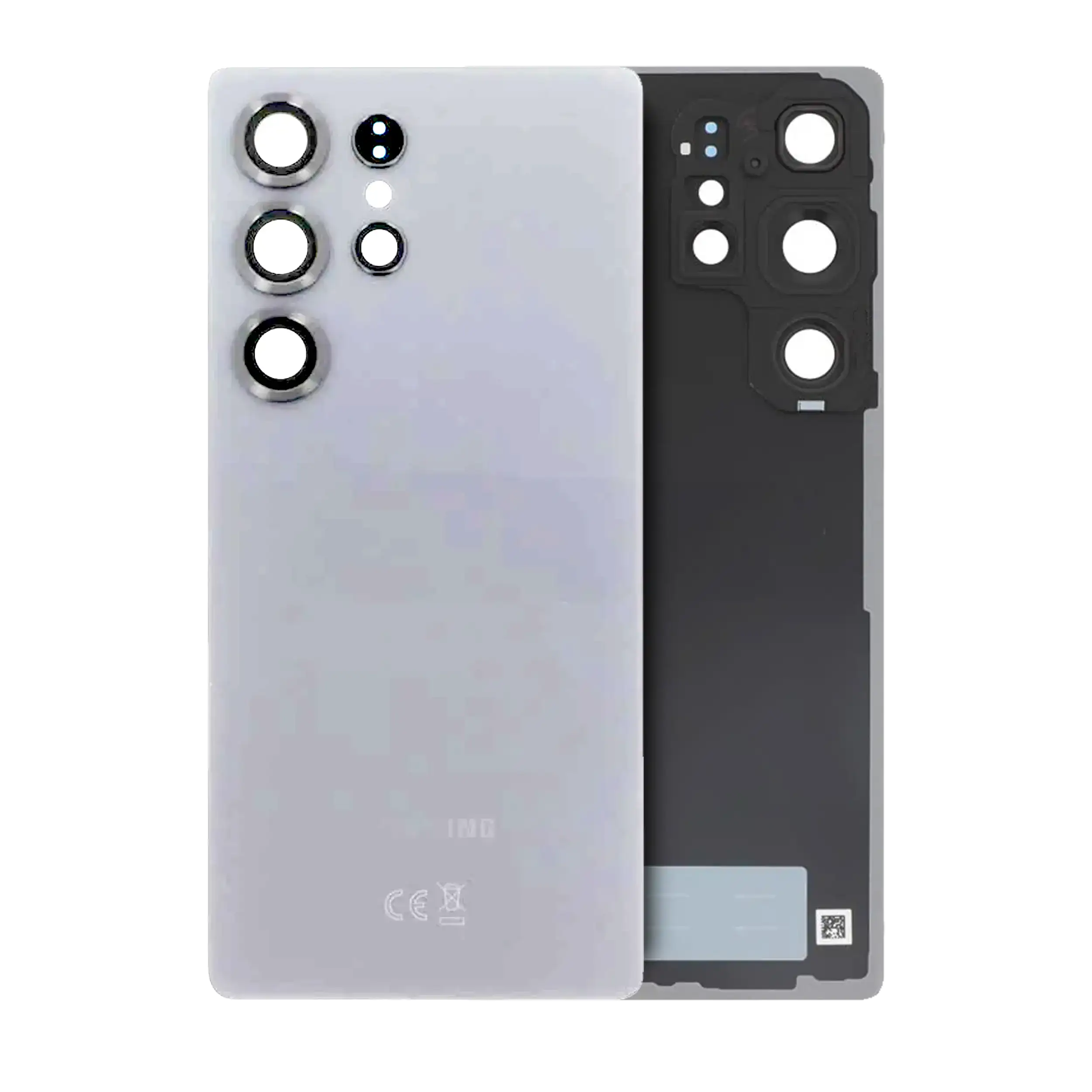 Back Cover Glass With Camera Lens Compatible For Samsung Galaxy S25 Ultra 5G (Service Pack) (Titanium White Silver)