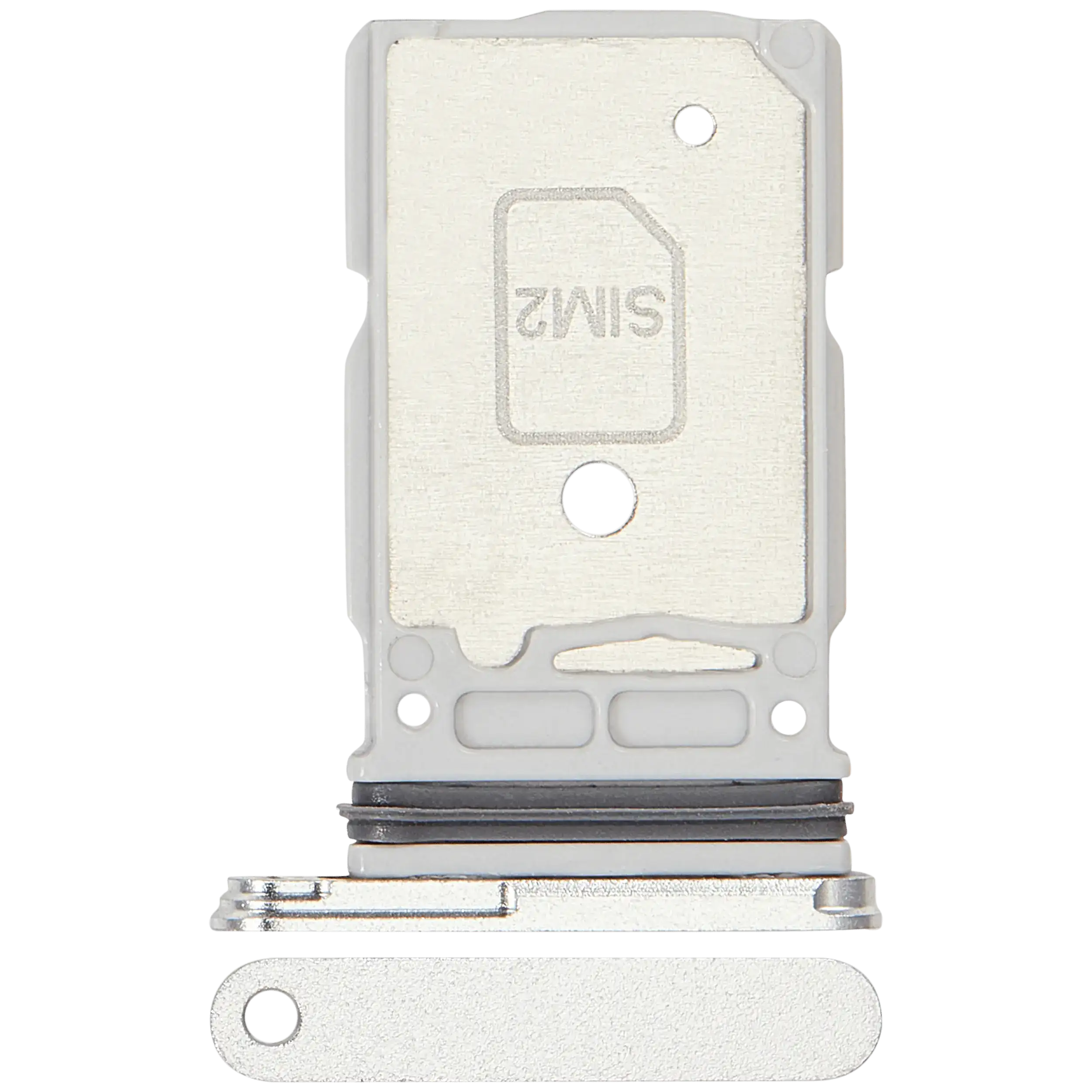 Dual Sim Card Tray Compatible For Samsung Galaxy S25 Ultra (Titanium White Silver)