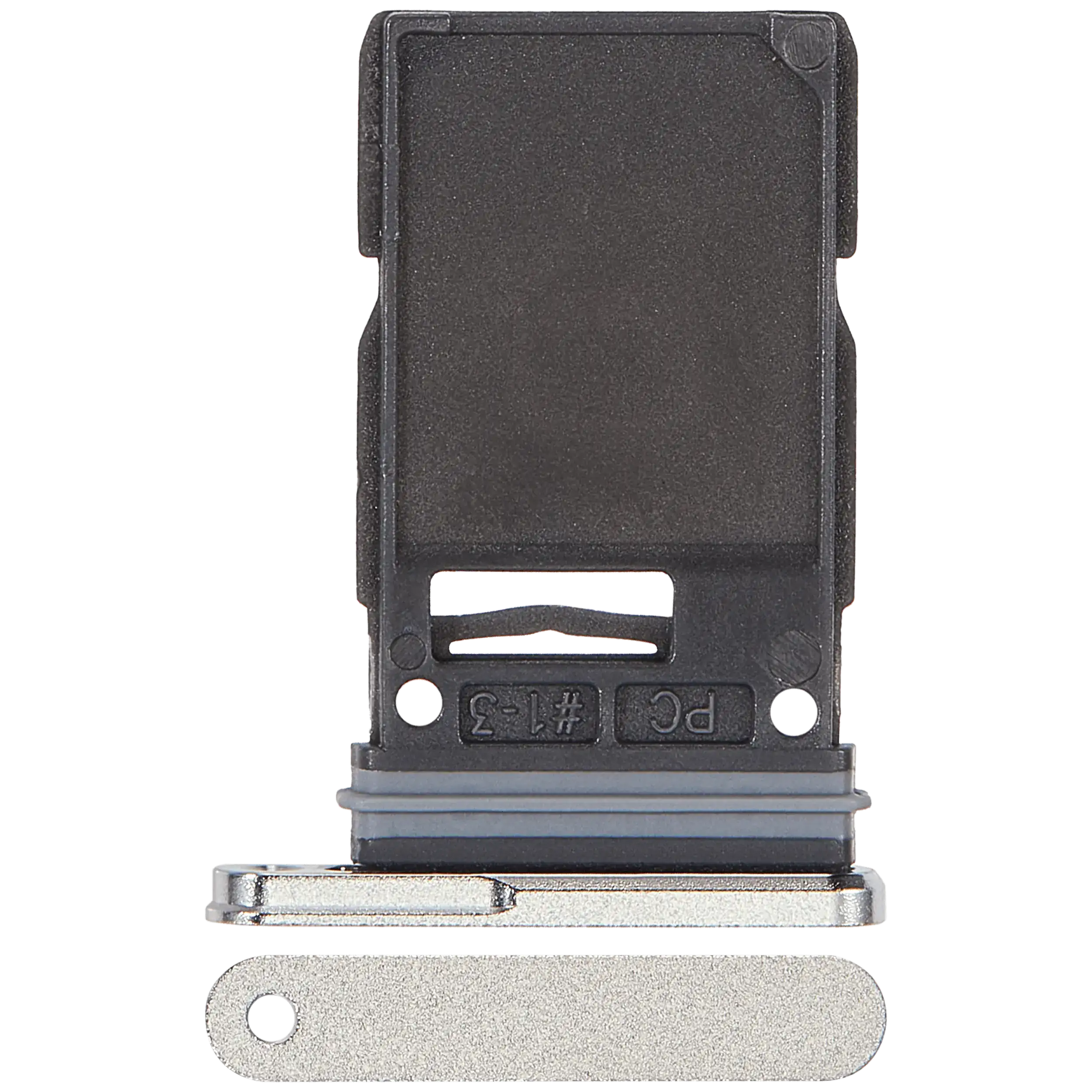 Single Sim Card Tray Compatible For Samsung Galaxy S25 Ultra (Titanium White Silver)