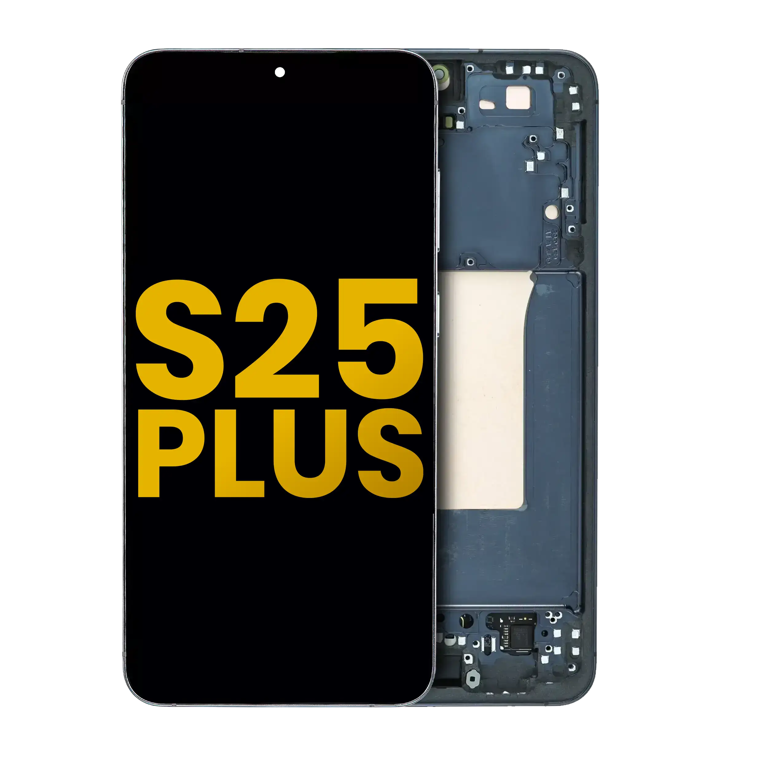 Oled Assembly With Frame Compatible For Samsung Galaxy S25 Plus 5G  (Us & International Version) (Refurbished) (Blue Black)