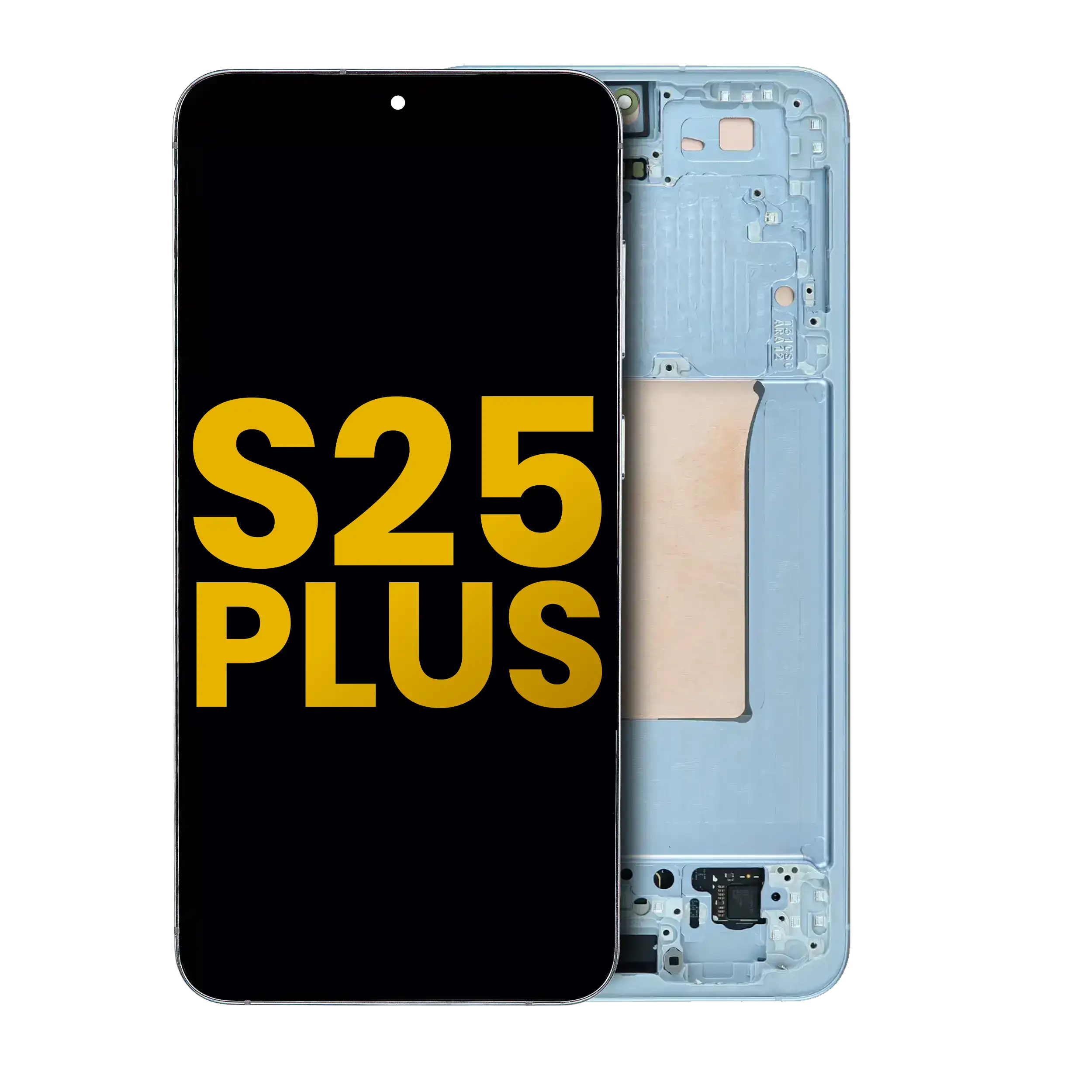 Oled Assembly With Frame Compatible For Samsung Galaxy S25 Plus 5G (Us & International Version) (Refurbished) (Icy Blue)