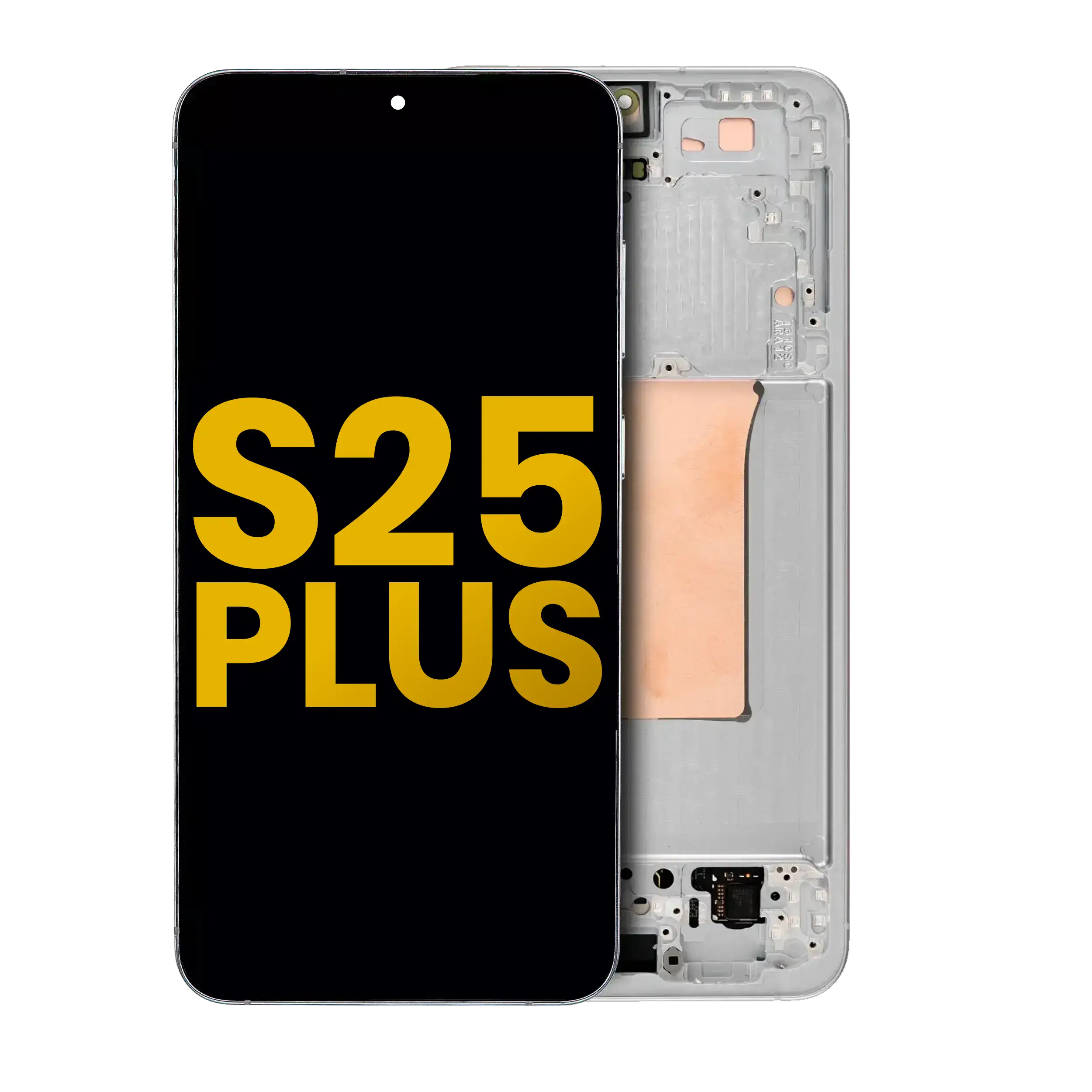 Oled Assembly With Frame Compatible For Samsung Galaxy S25 Plus 5G  (Us & International Version) (Refurbished) (Silver Shadow)