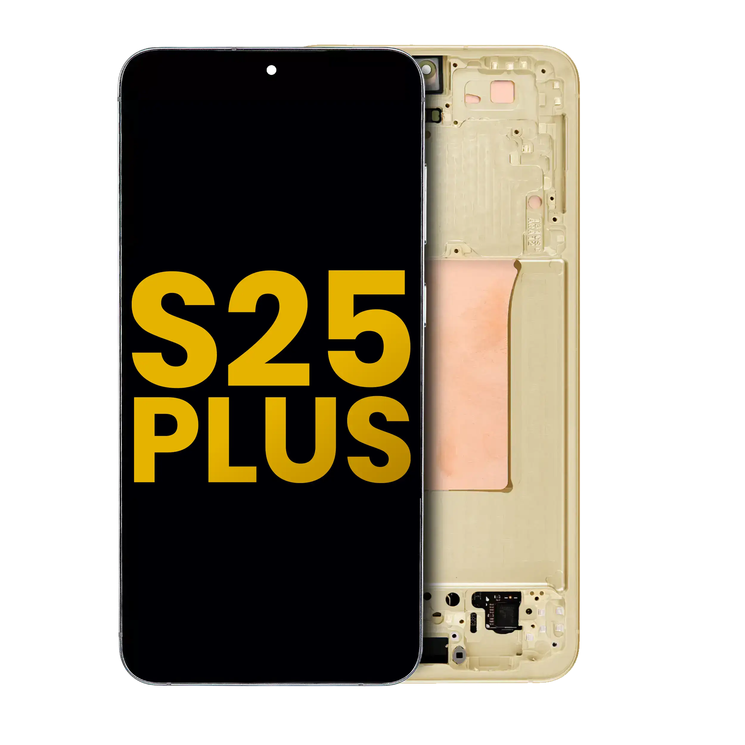 Oled Assembly With Frame Compatible For Samsung Galaxy S25 Plus 5G (Us & International Version) (Refurbished) (Pink Gold)