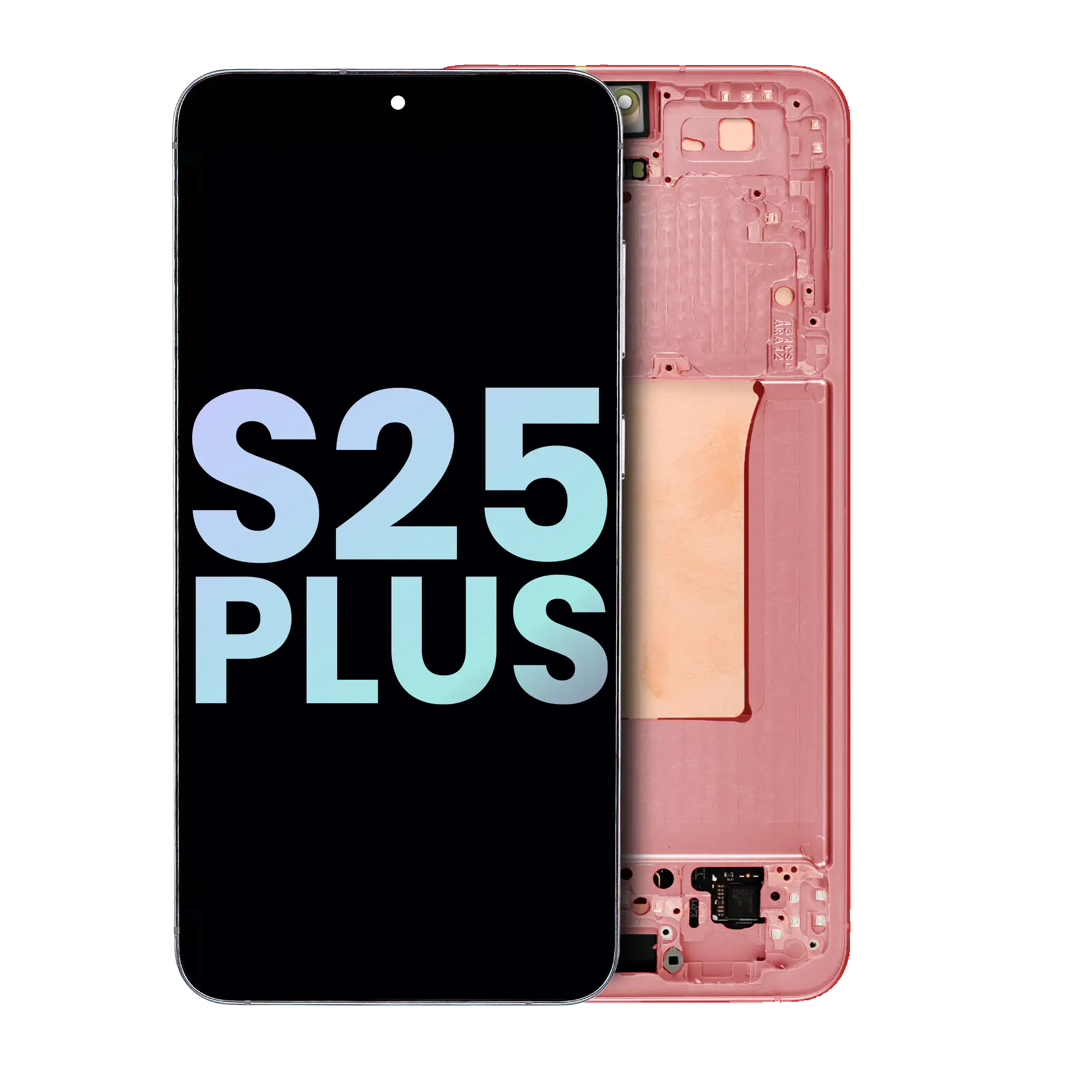 Oled Assembly With Frame Compatible For Samsung Galaxy S25 Plus 5G (Us & International Version) (Service Pack) (Coral Red)