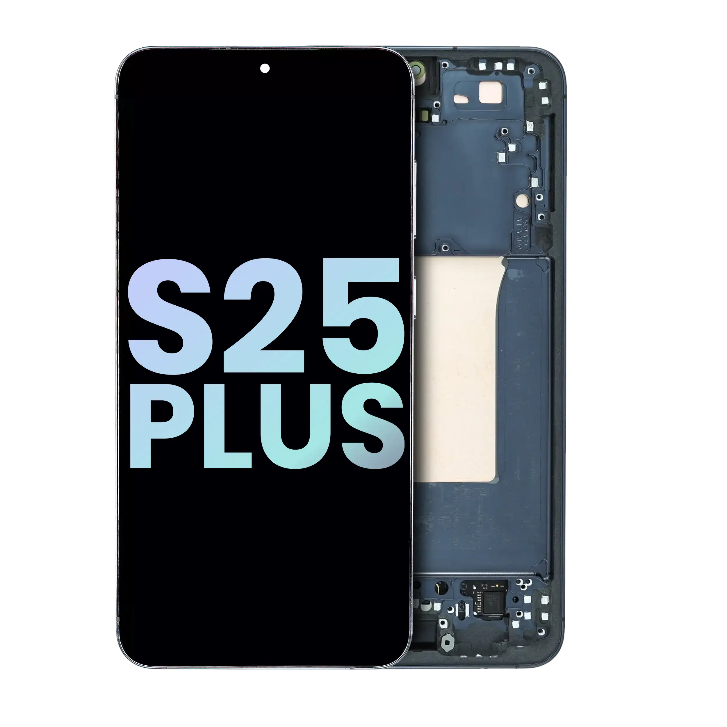 Oled Assembly With Frame Compatible For Samsung Galaxy S25 Plus 5G (Us & International Version) (Service Pack) (Blue Black)