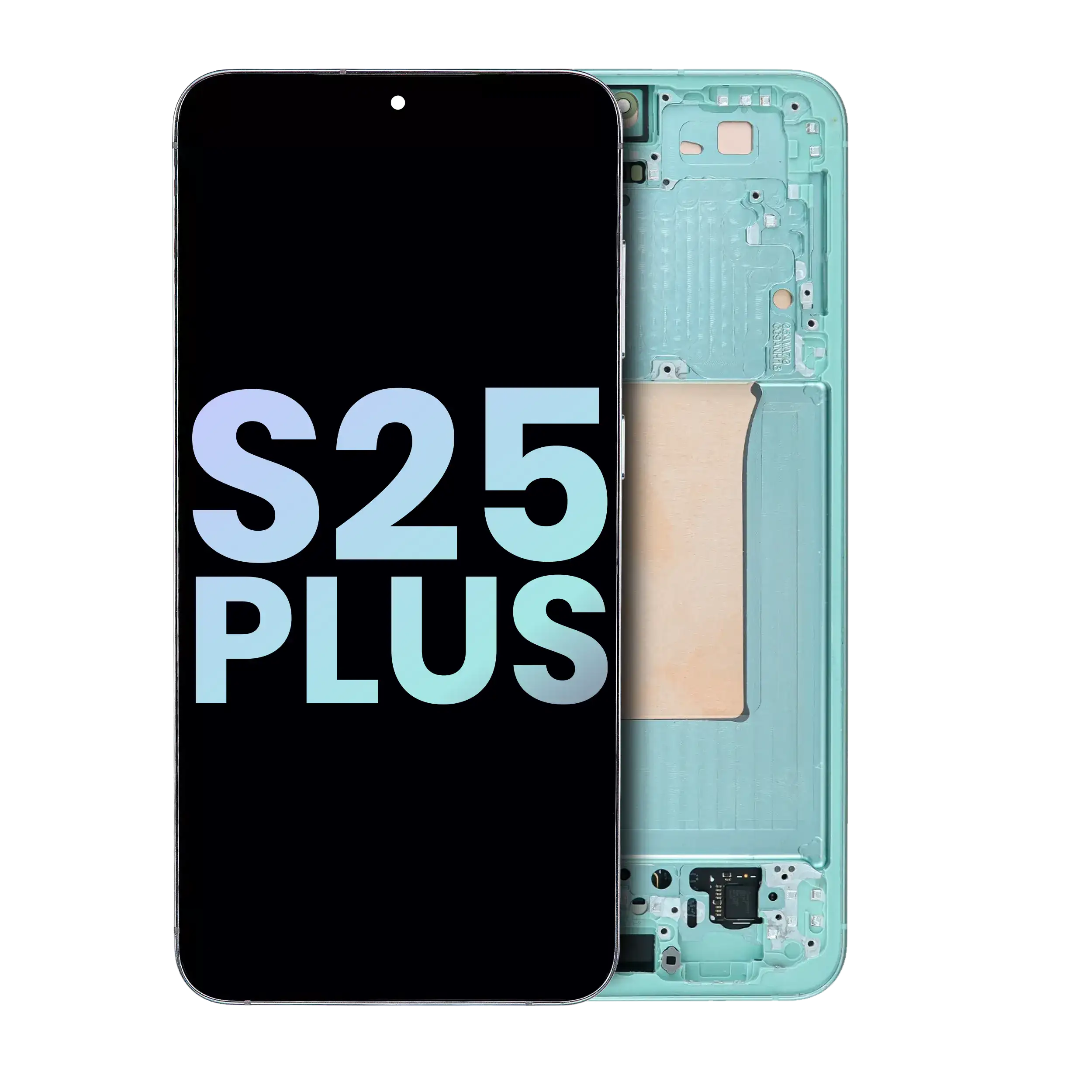 Oled Assembly With Frame Compatible For Samsung Galaxy S25 Plus 5G (Us & International Version) (Service Pack) (Mint)