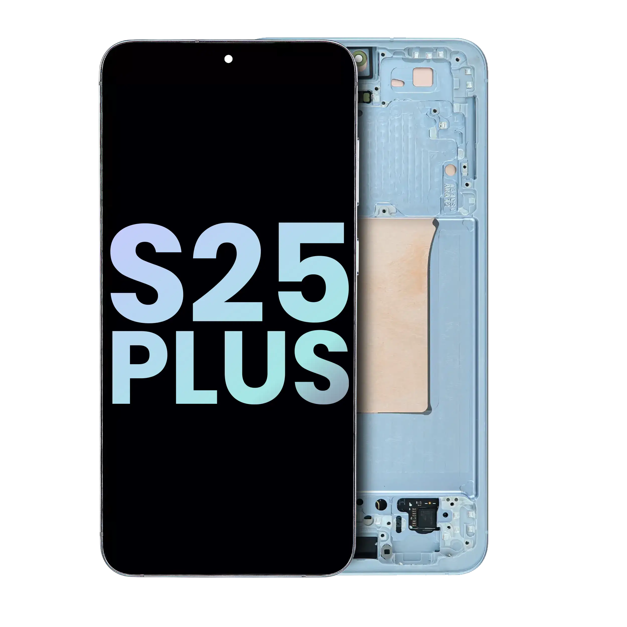 Oled Assembly With Frame Compatible For Samsung Galaxy S25 Plus 5G (Us & International Version) (Service Pack) (Icy Blue)