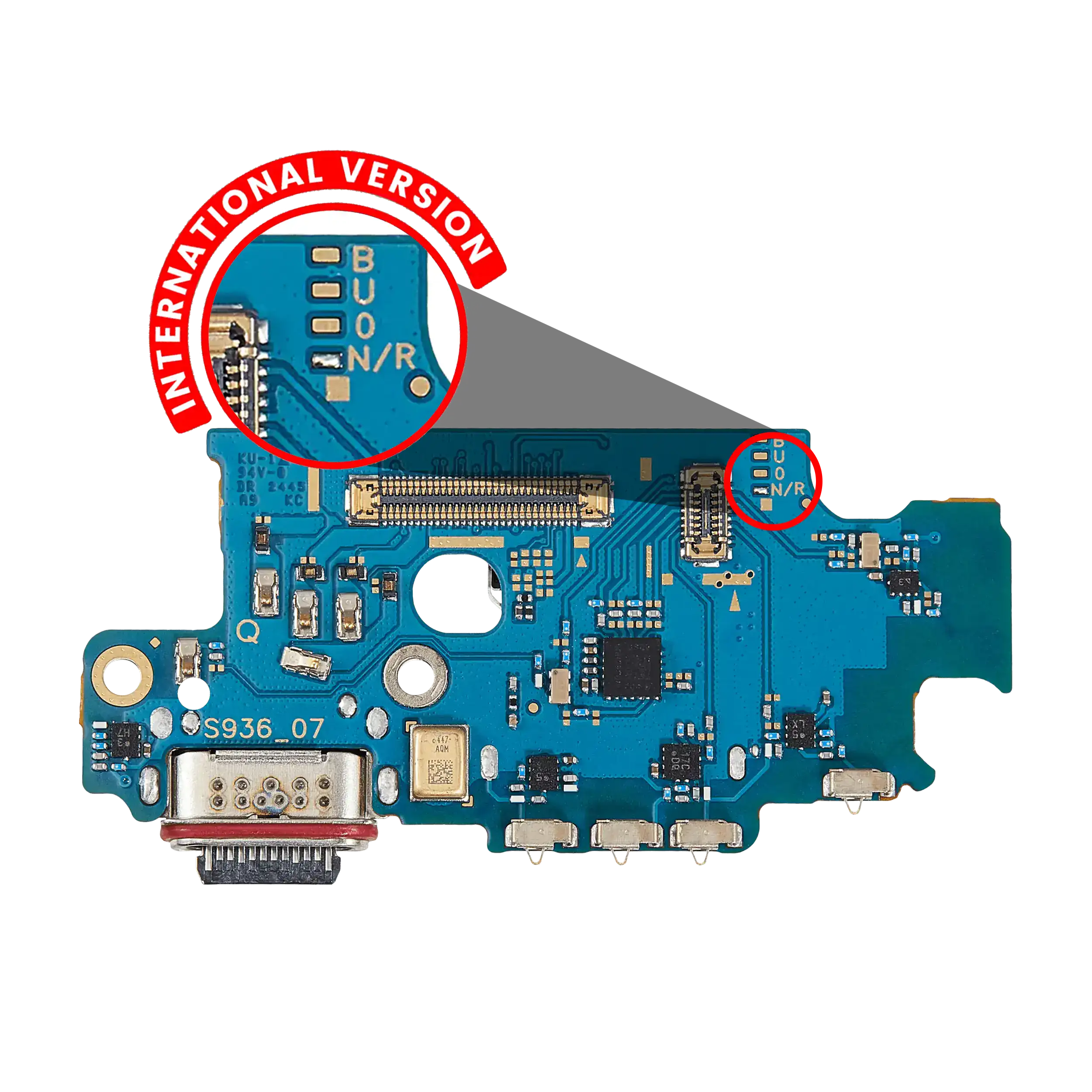 Charging Port Board With Sim Card Reader Compatible For Samsung Galaxy S25 Plus 5G (S936N / R) (International Version) (Premium)