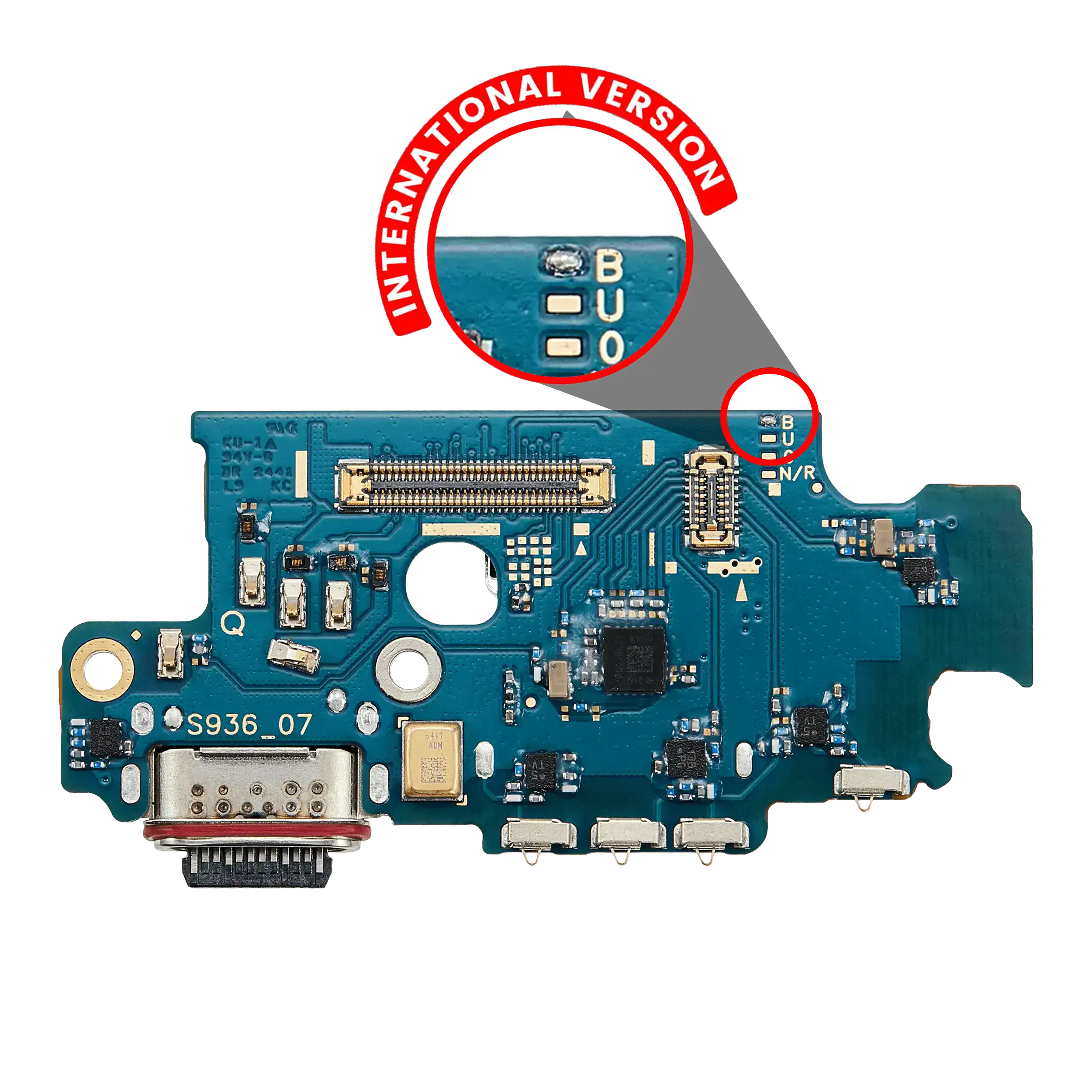 Charging Port Board With Sim Card Reader Compatible For Samsung Galaxy S25 Plus 5G (S936B) (International Version) (Premium)