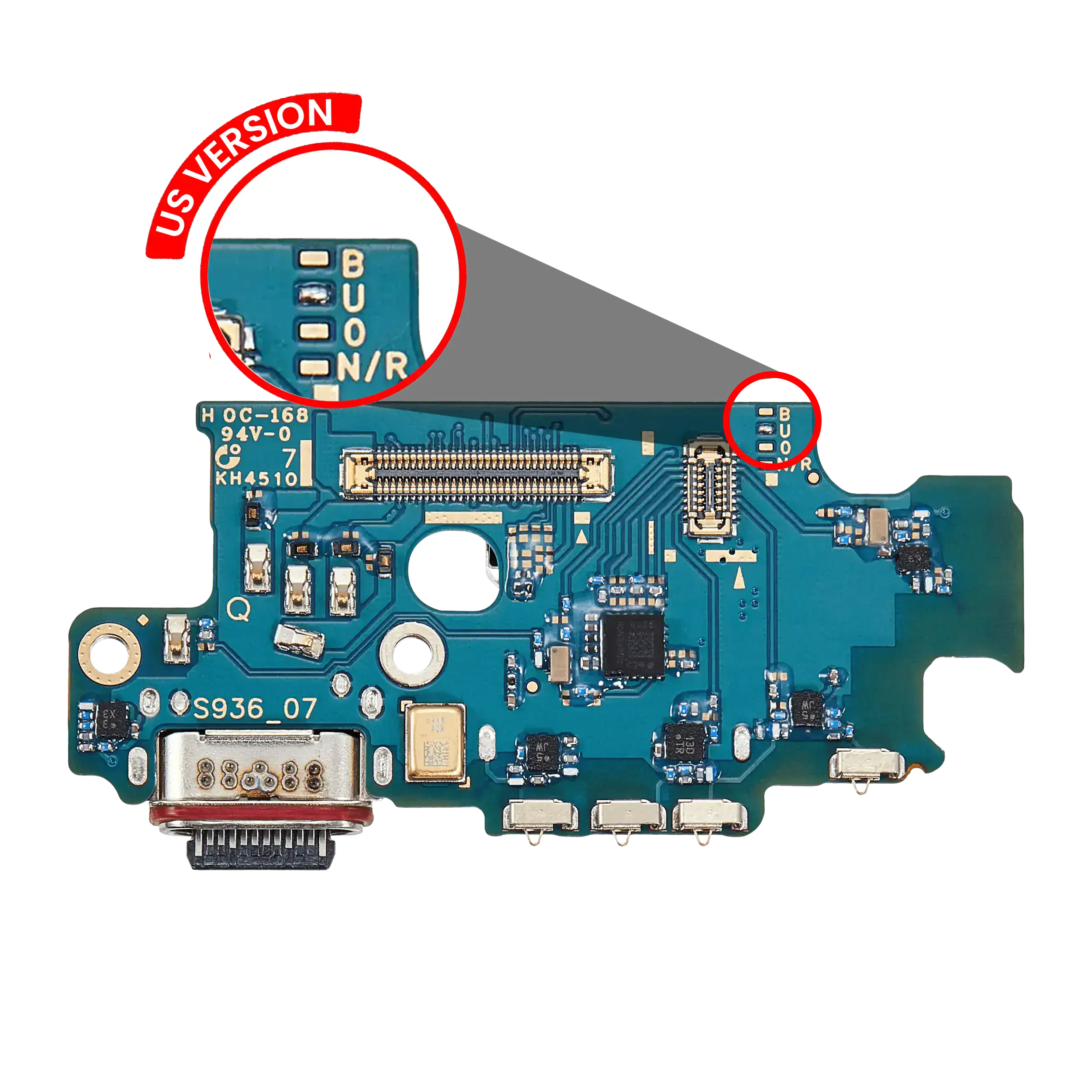 Charging Port Board With Sim Card Reader Compatible For Samsung Galaxy S25 Plus 5G (S936U) (Us Version) (Premium)