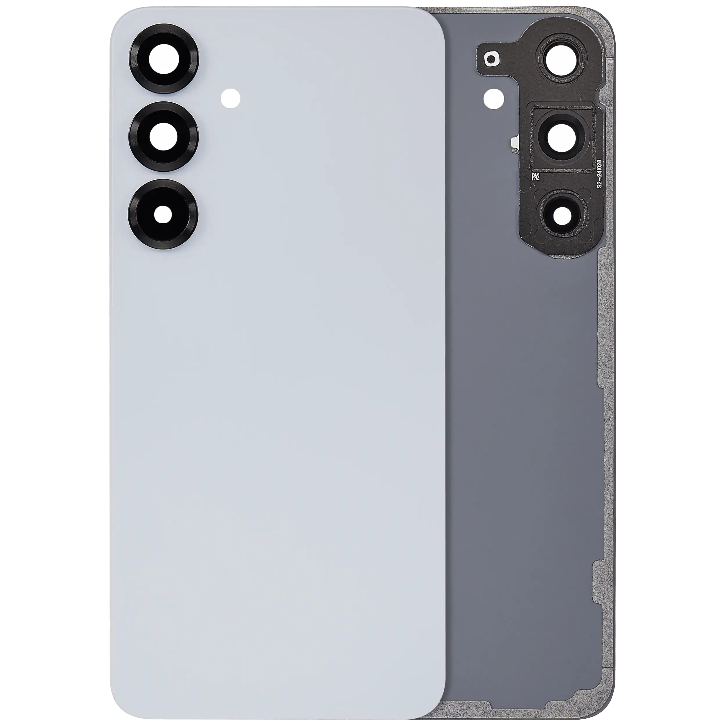 Back Cover Glass With Camera Lens Compatible For Samsung Galaxy S25 Plus 5G (No Logo) (Aftermarket Plus) (Icy Blue)