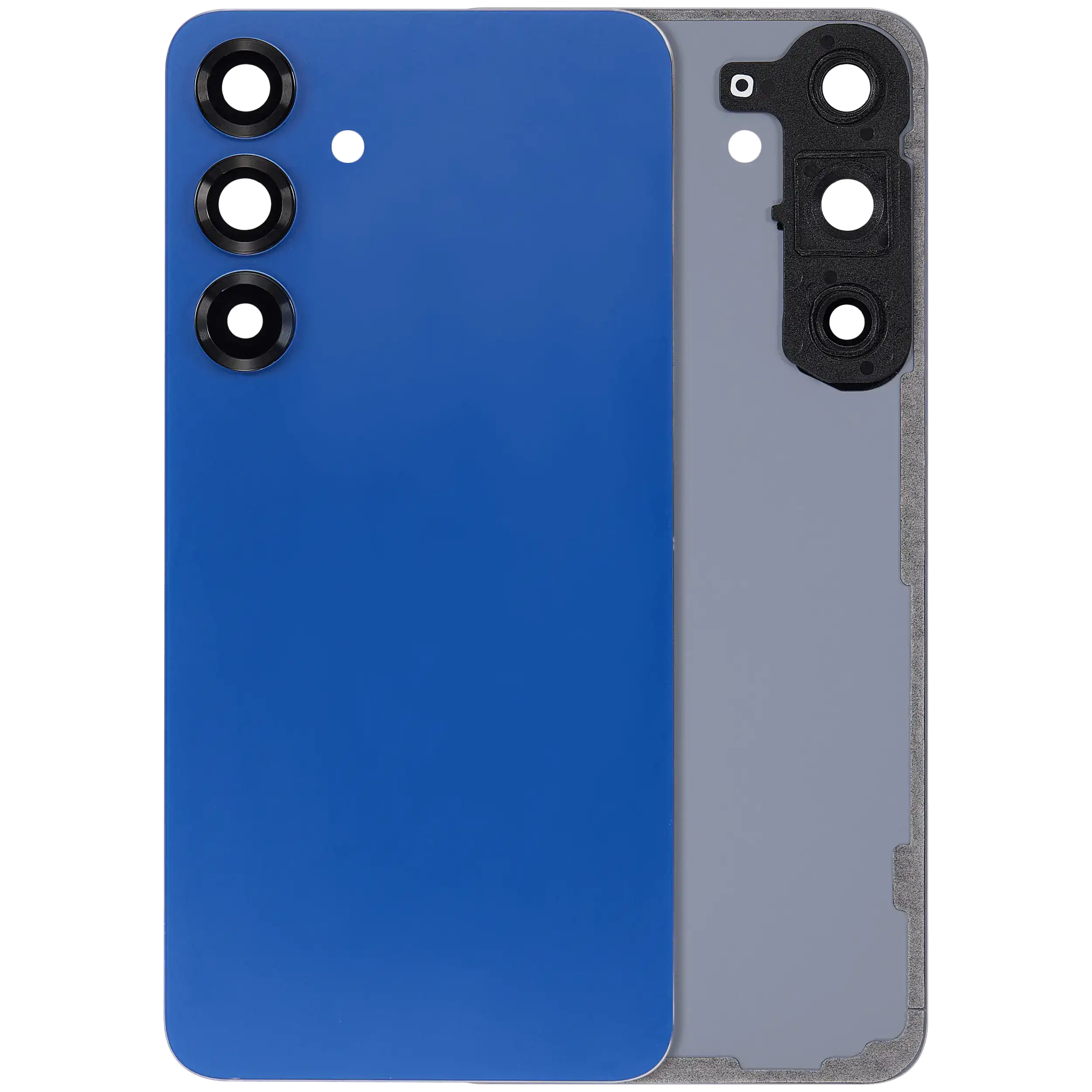 Back Cover Glass With Camera Lens Compatible For Samsung Galaxy S25 Plus 5G (No Logo) (Aftermarket Plus) (Navy)